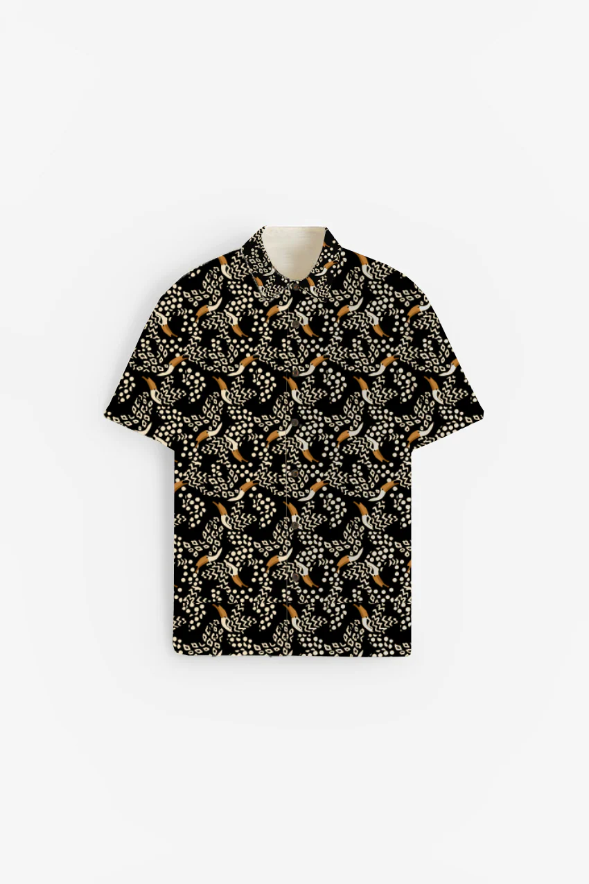 Abstract toucan short sleeve shirt - Image 2