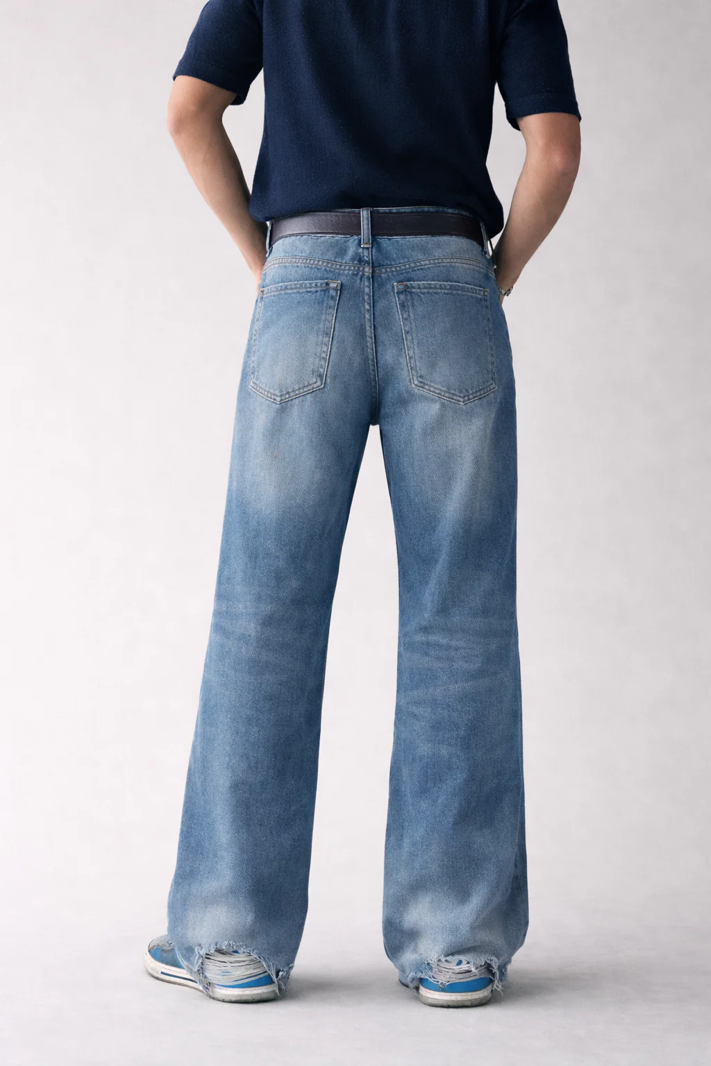 Air Washed Blue Bootcut Jeans - Image 3