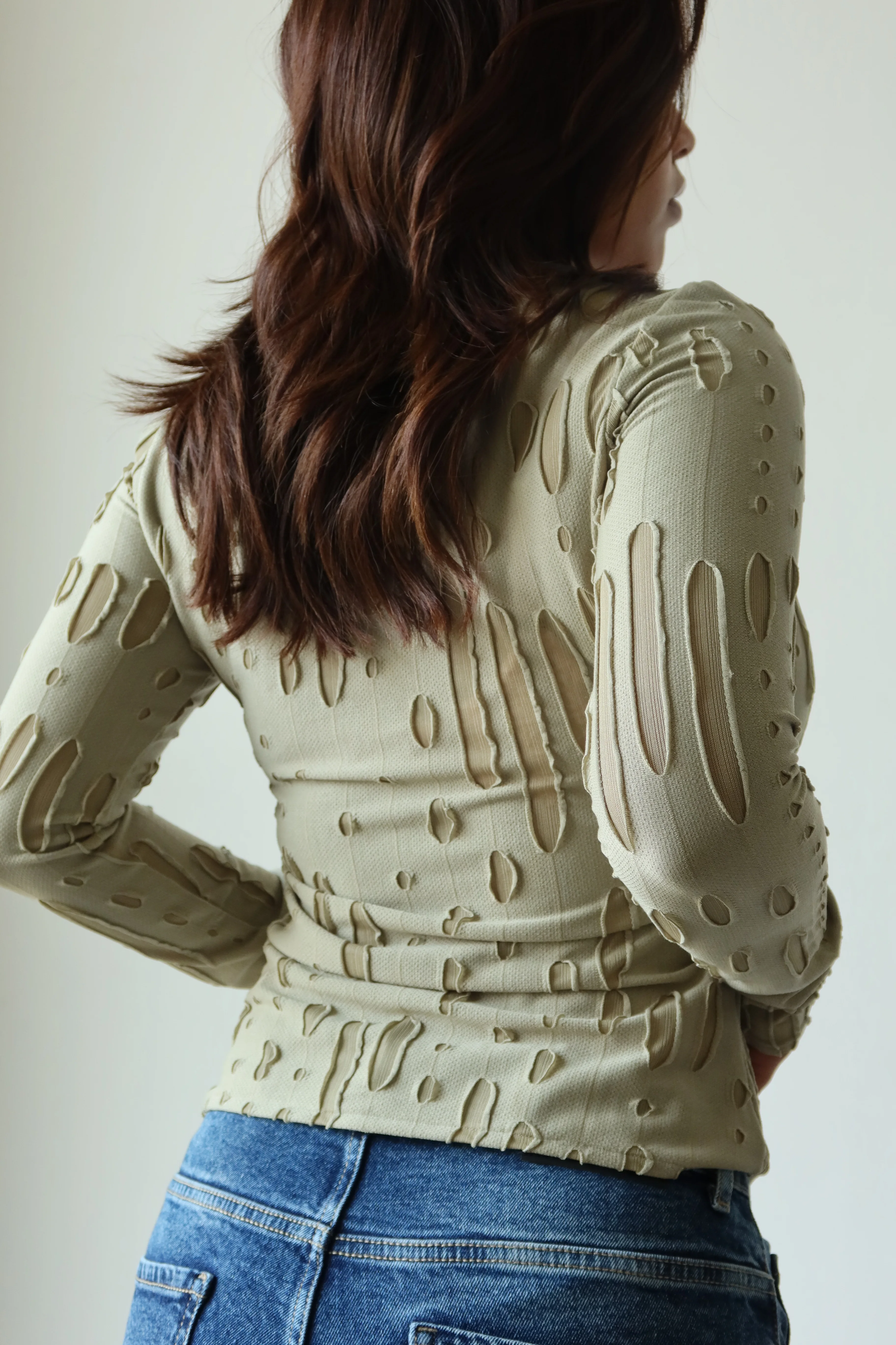 Amberline Ripped Fitted Top - Image 3