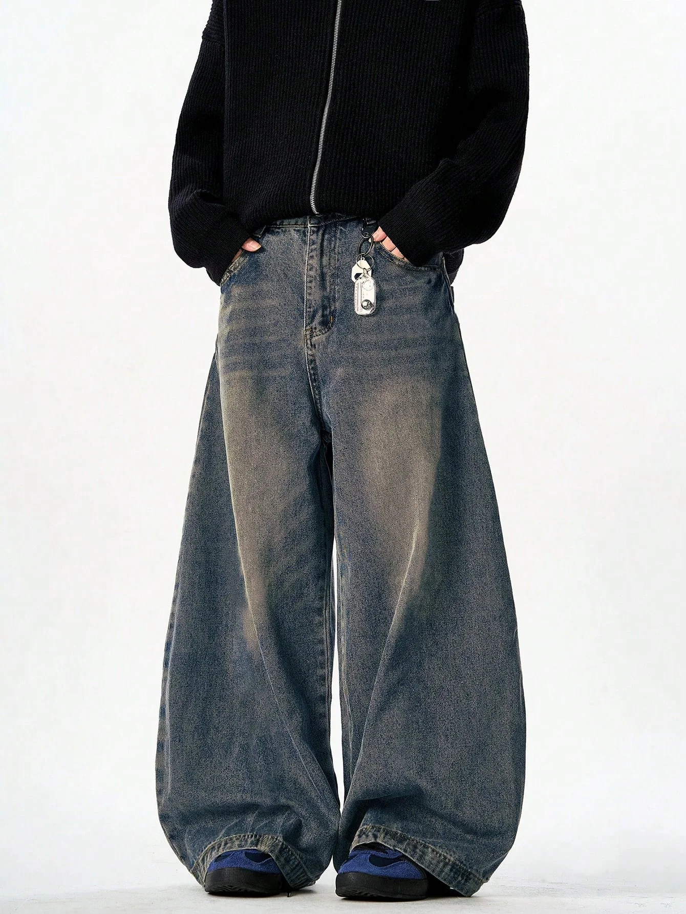 Antique Blue Baggy Japan Fit Jeans - Image 5