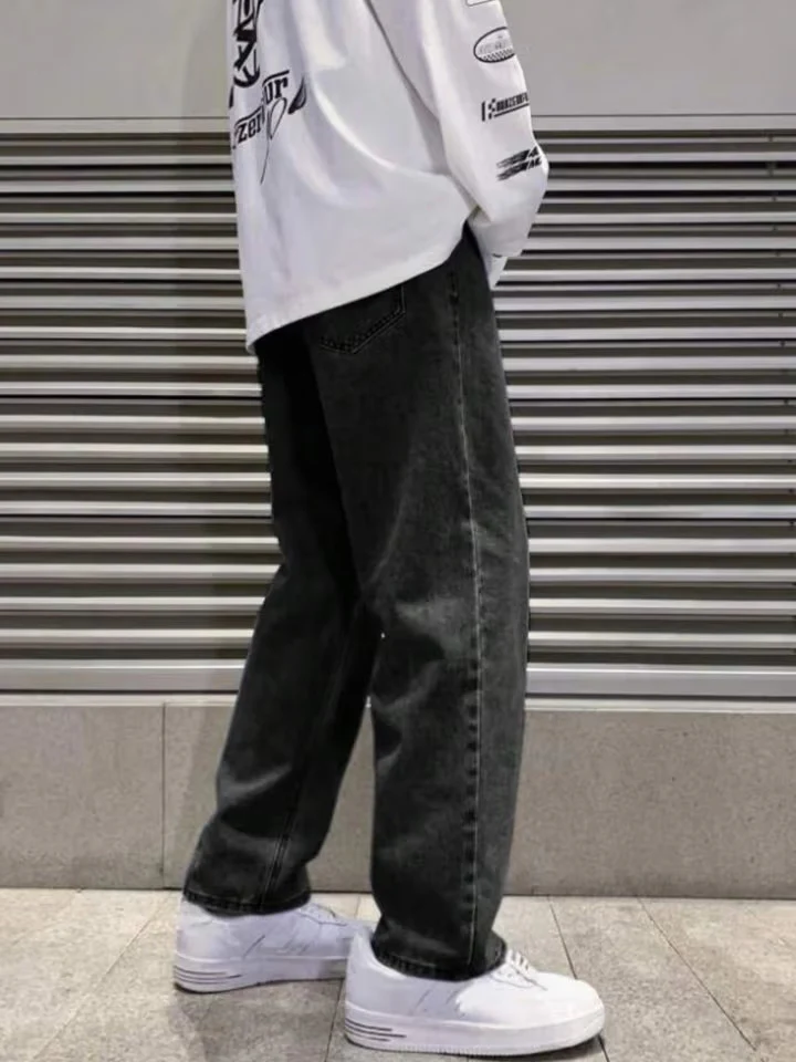Ash Black Baggy Fit Rigid Jeans - Image 4