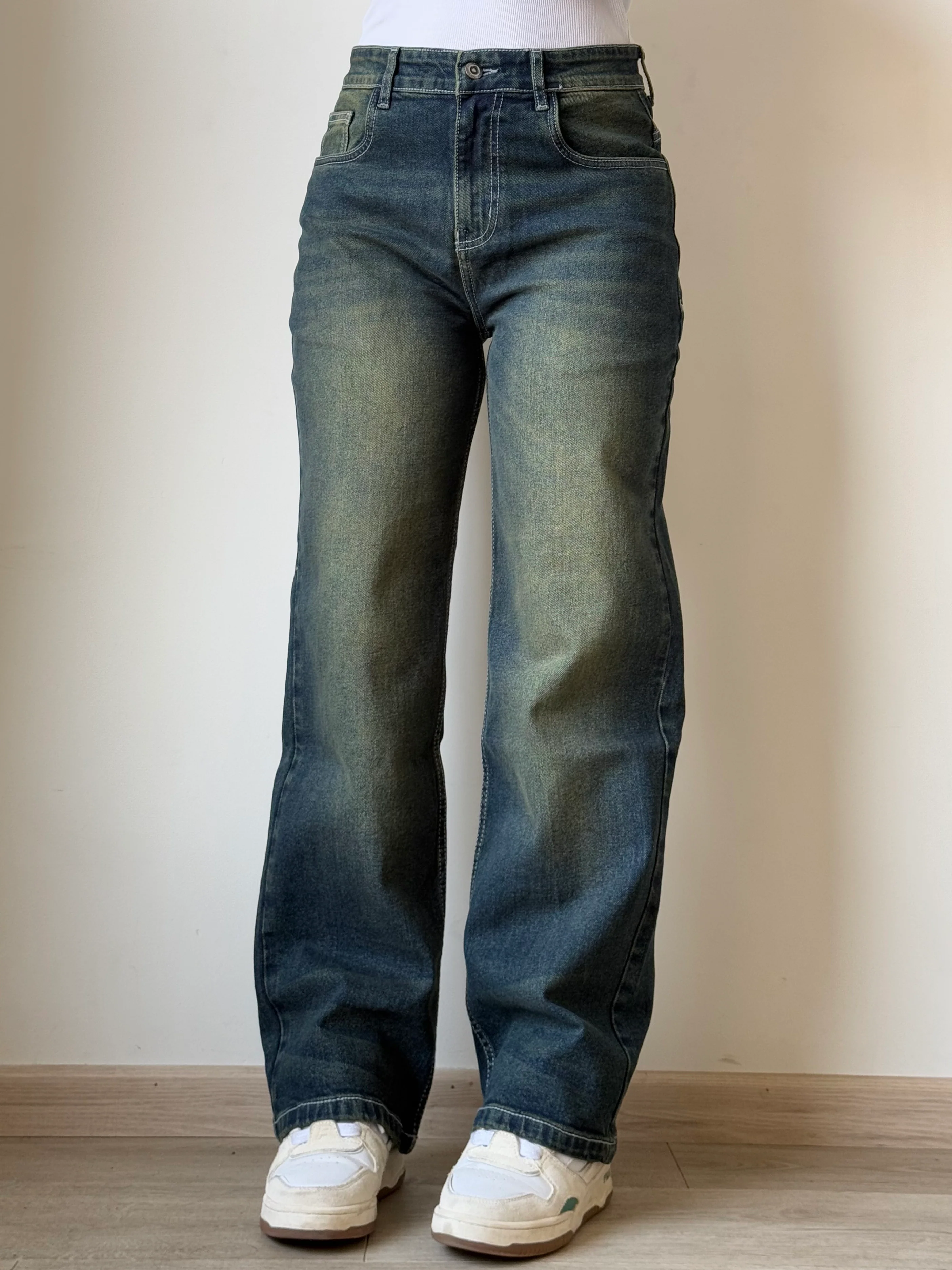 Baddie Vintage Dirty Wash Dad Fit Jeans - Image 2