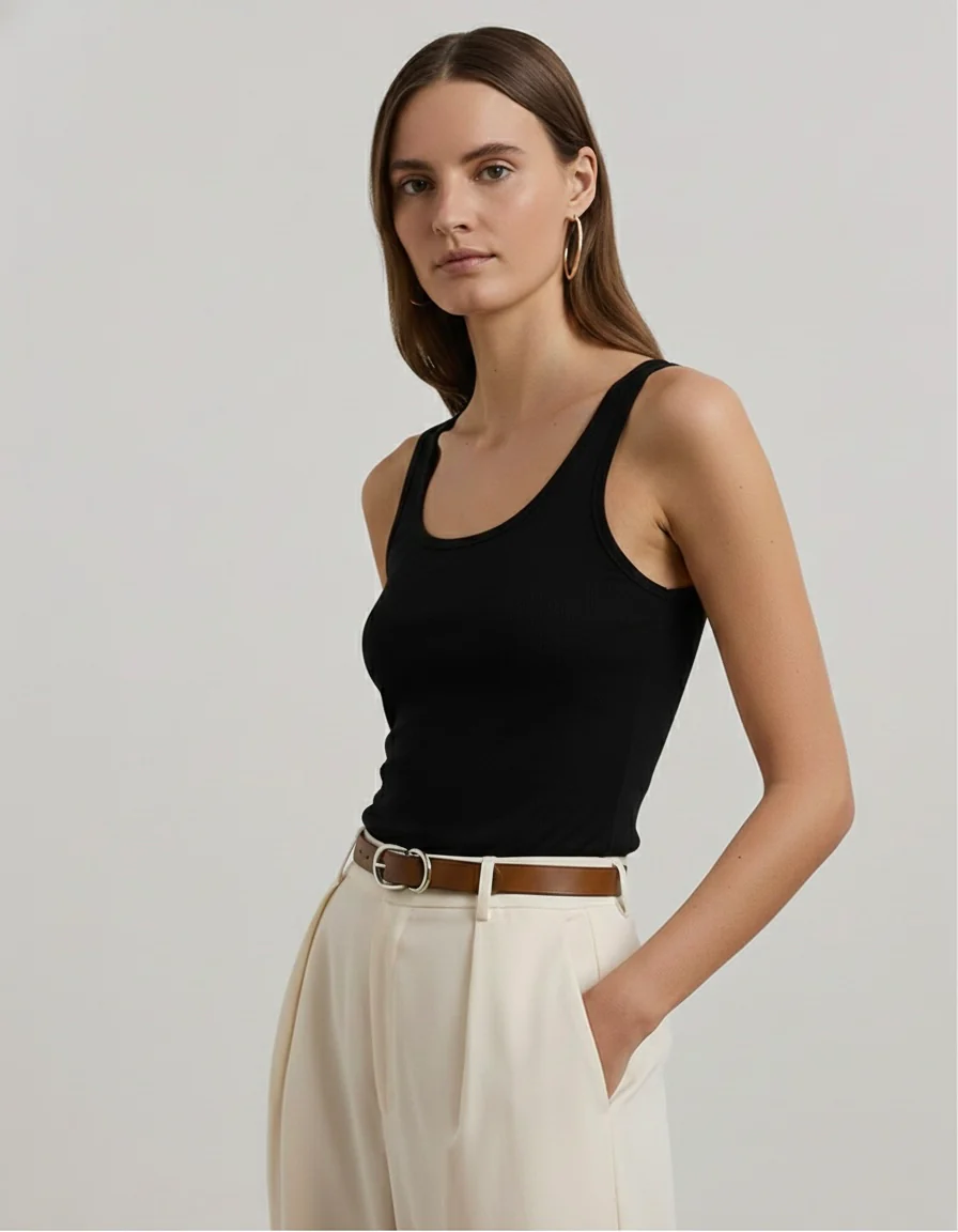 Basic Padded Sleeveless Top - Image 3