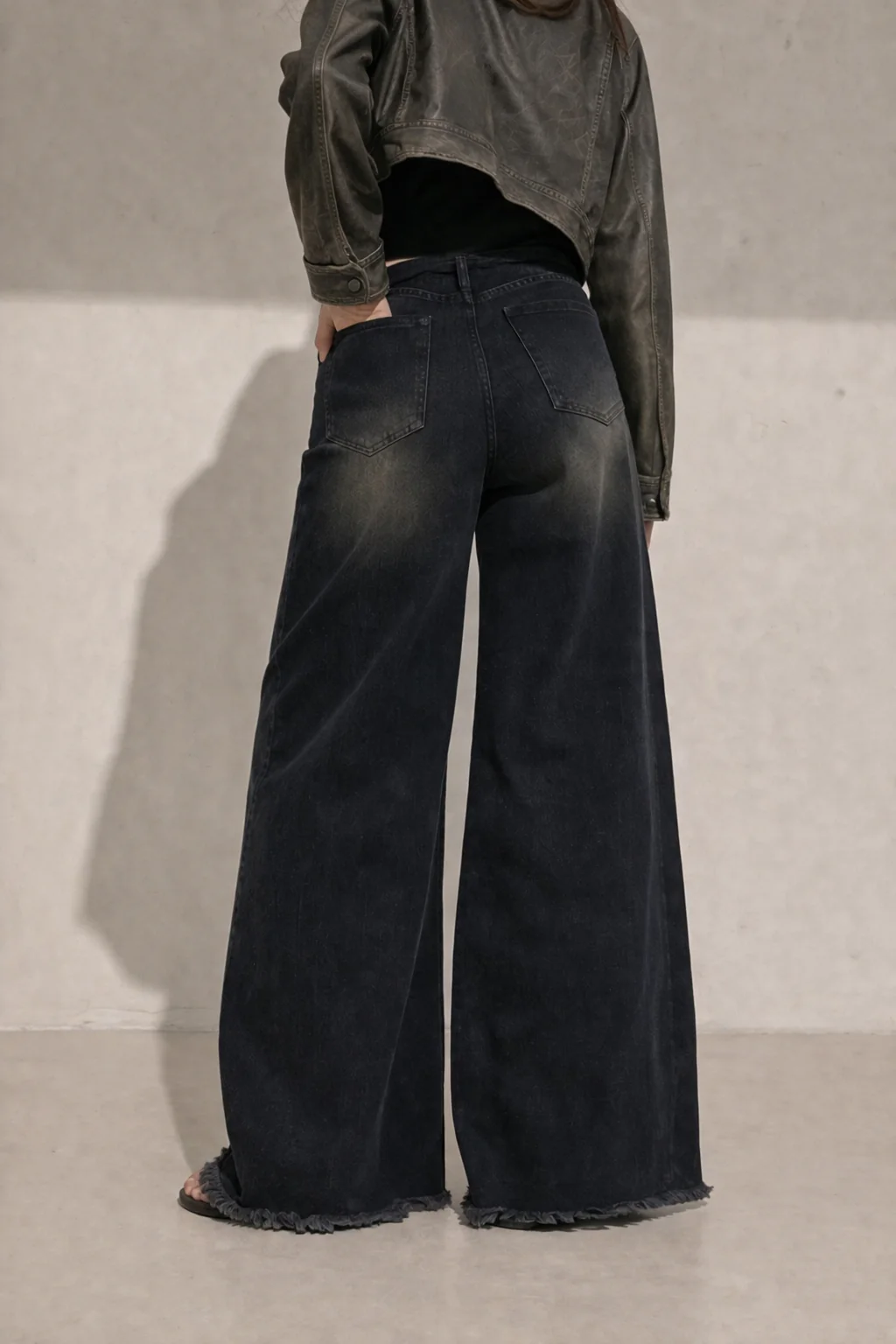 Black Flame Extra Wide Jeans - Image 12
