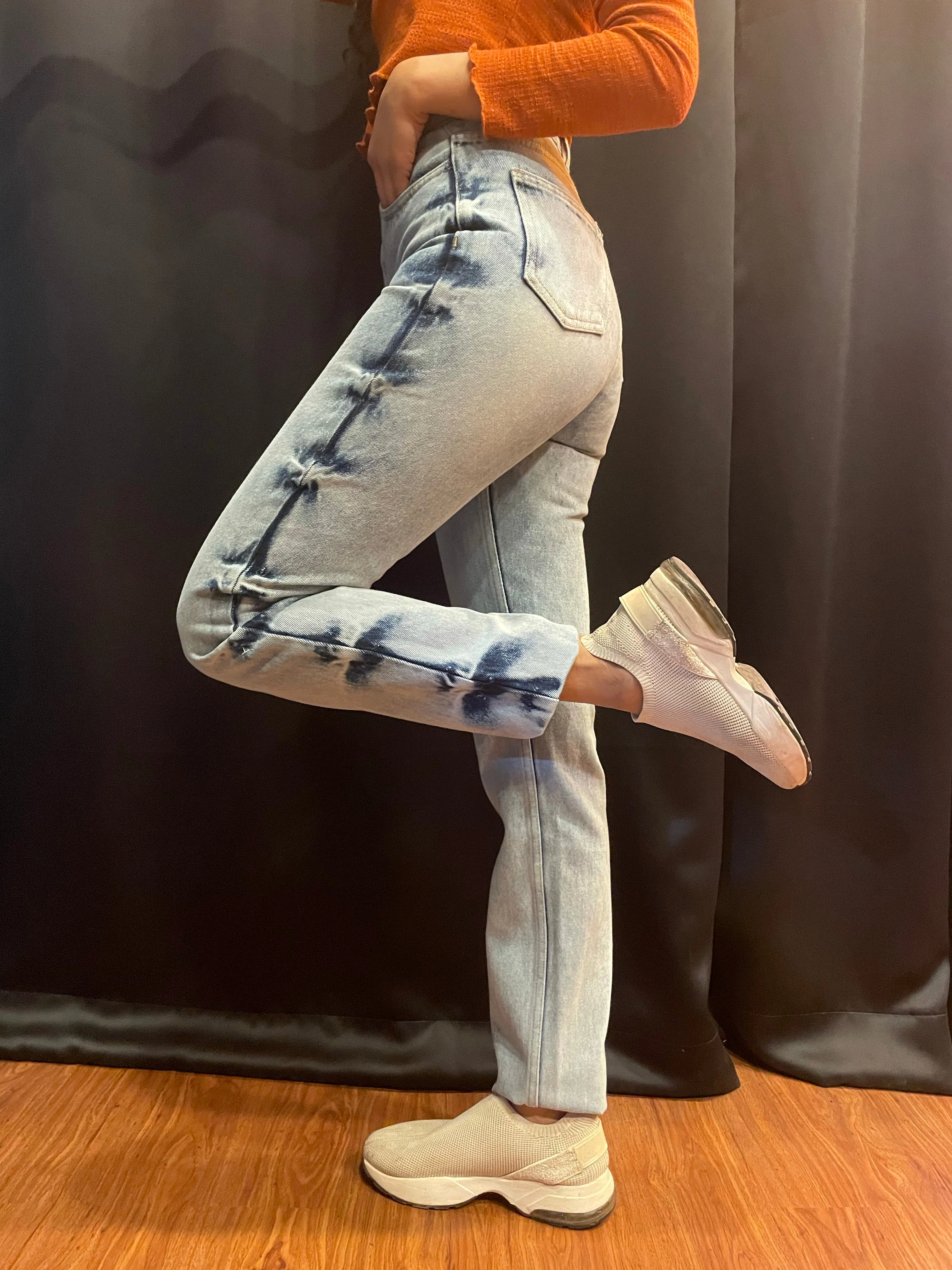 Bleached Straight Leg Jeans - Image 3