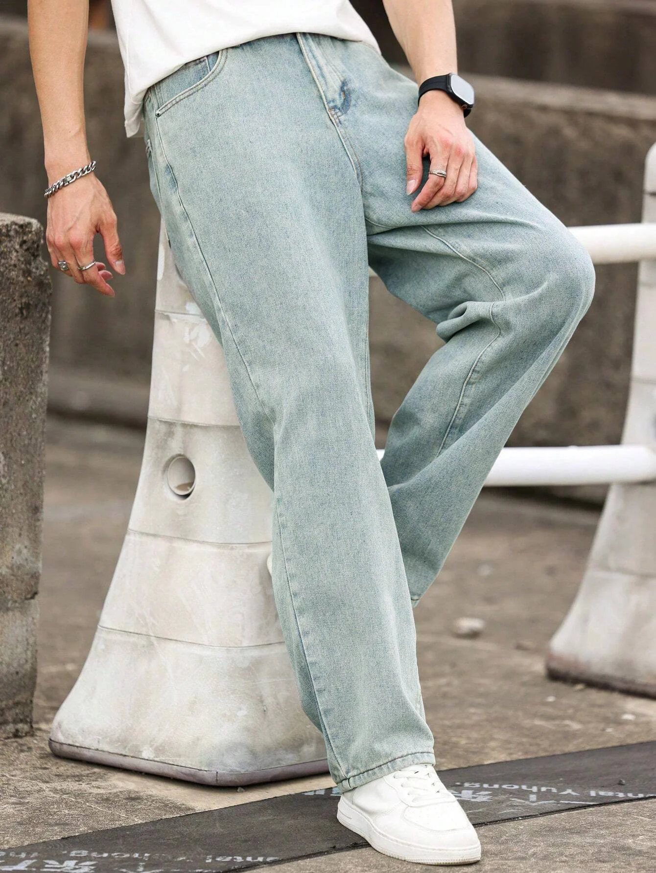 Blue Rust Runner Loose Straight Fit Jeans - Image 3