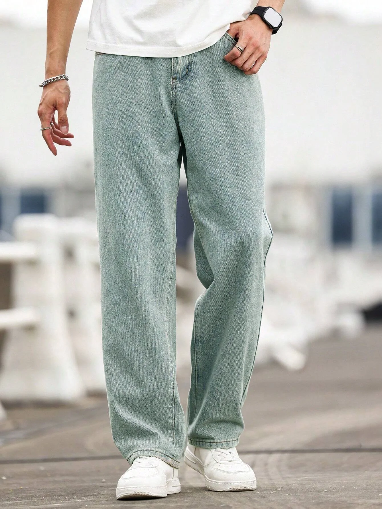 Blue Rust Runner Loose Straight Fit Jeans - Image 5
