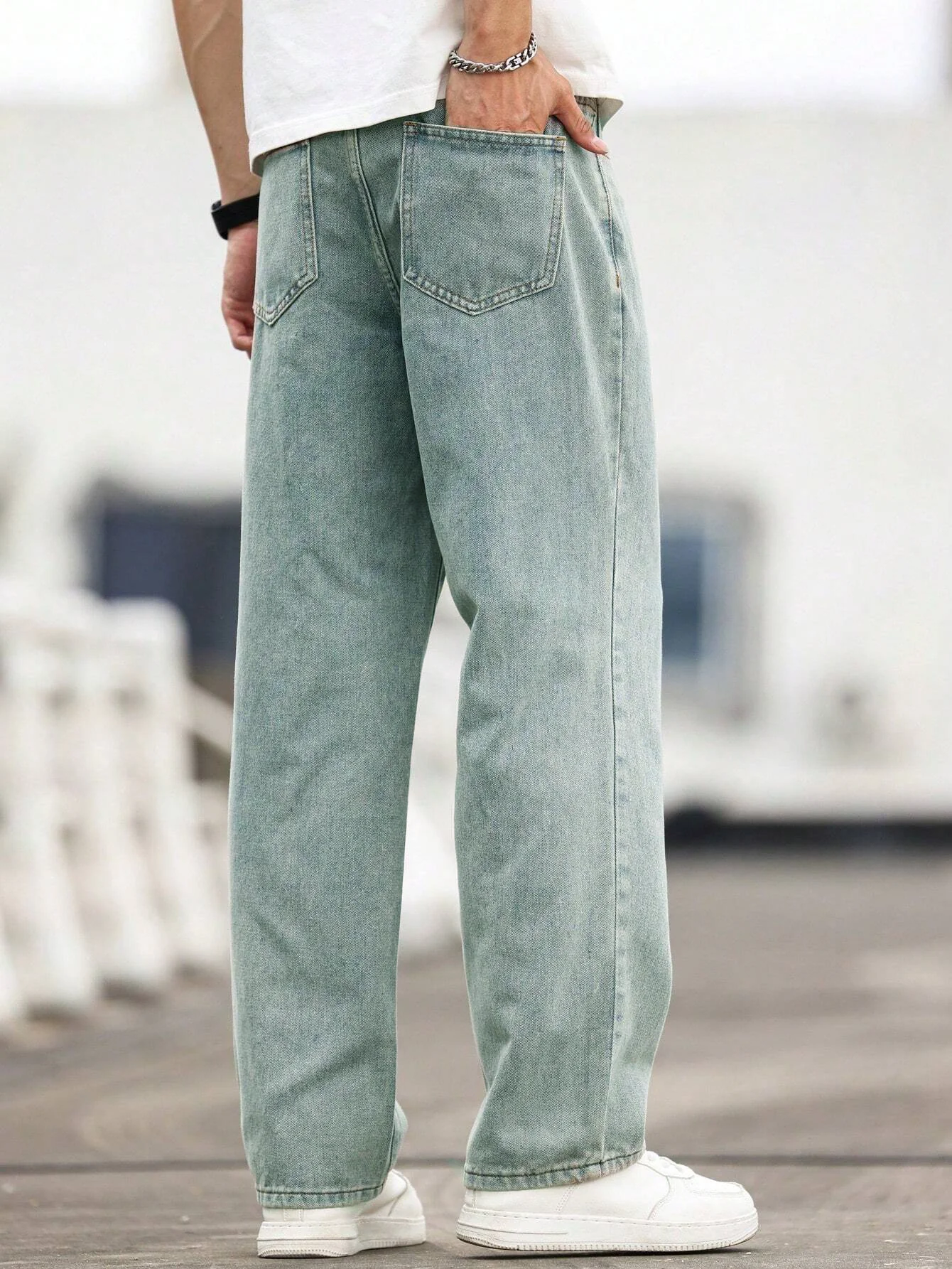 Blue Rust Runner Loose Straight Fit Jeans - Image 6