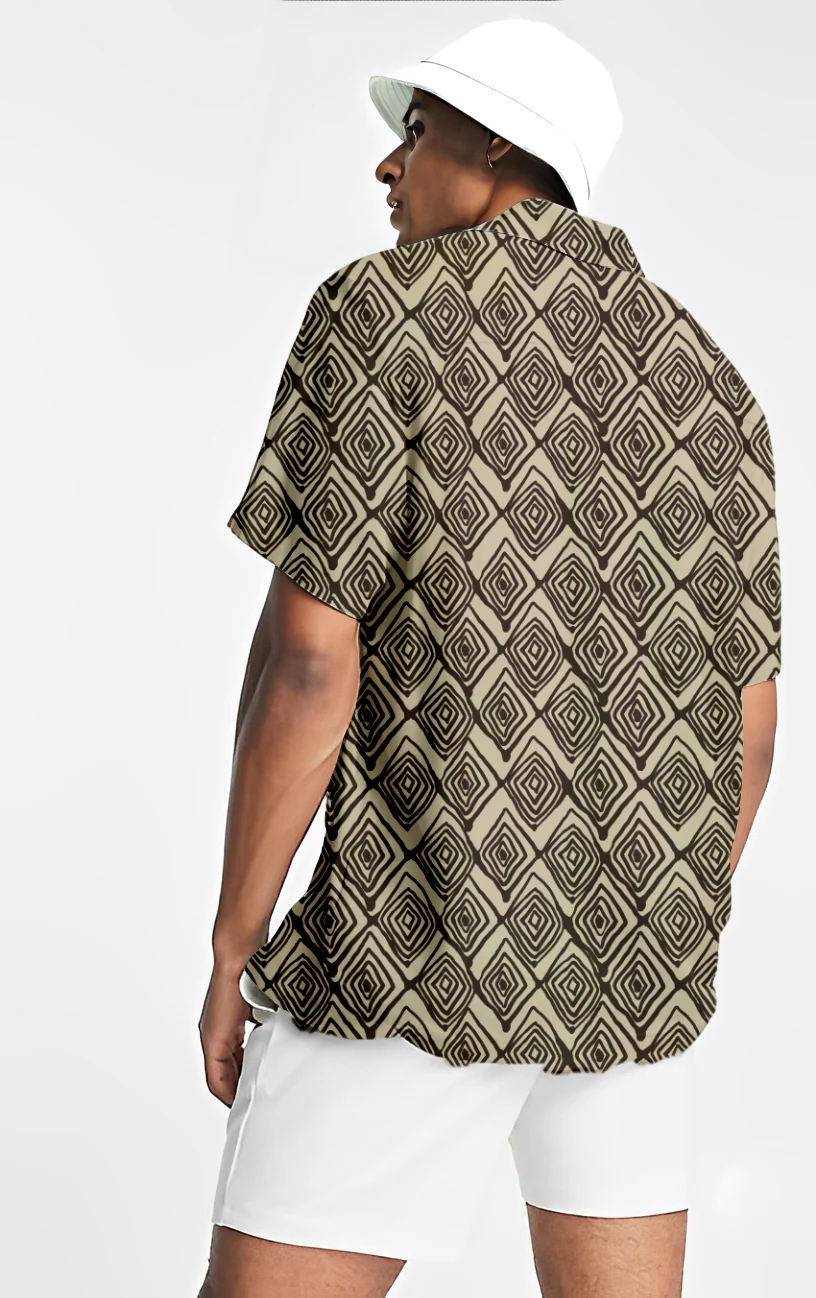 Brown Trillion print Short Sleeve Shirt - Image 2