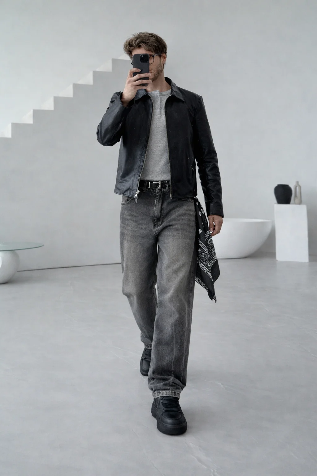 Bullet Grey Super Baggy Jeans - Image 4