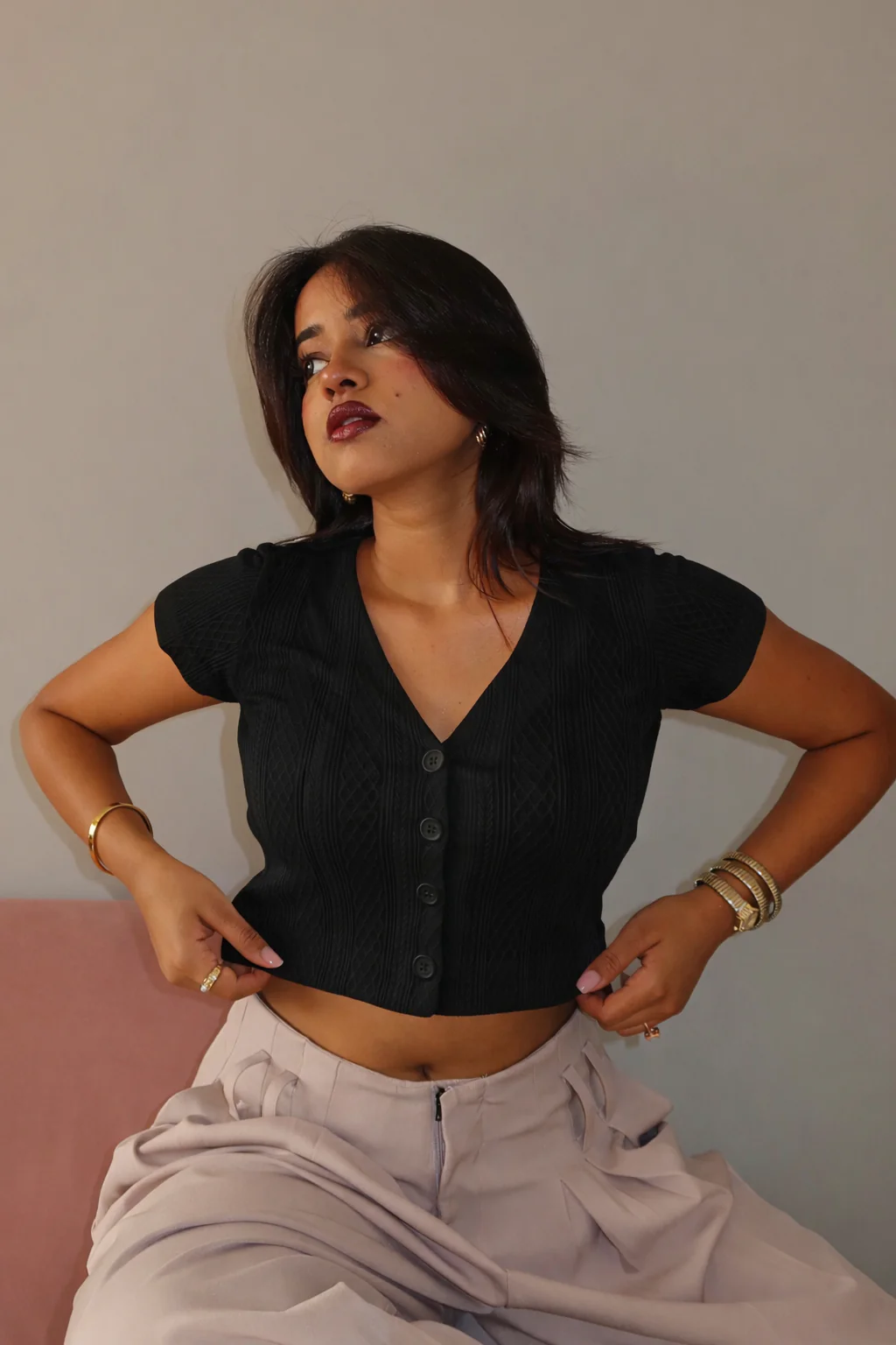 Cable Whisper Cropped Cardigan - Image 11