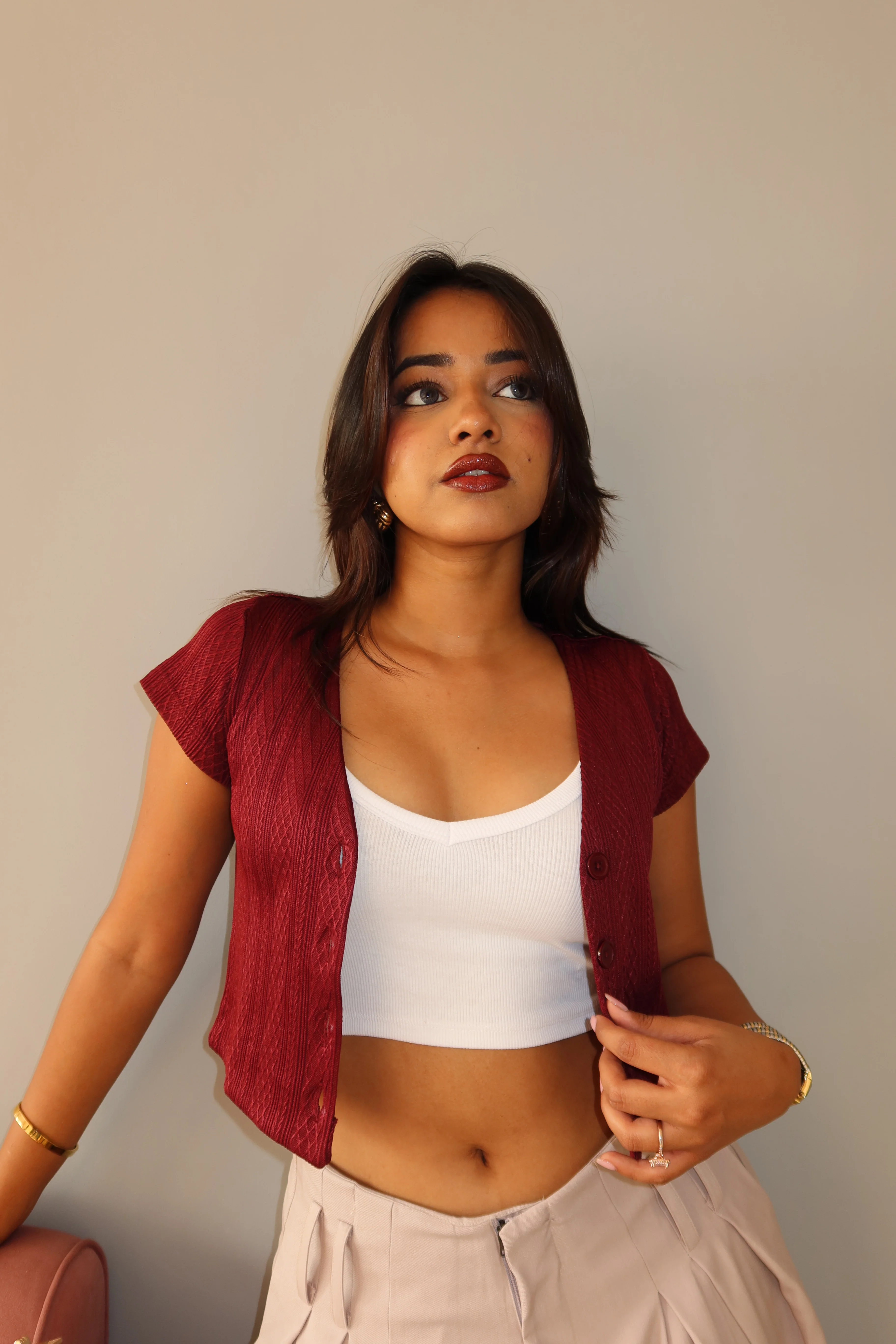Cable Whisper Cropped Cardigan - Image 5