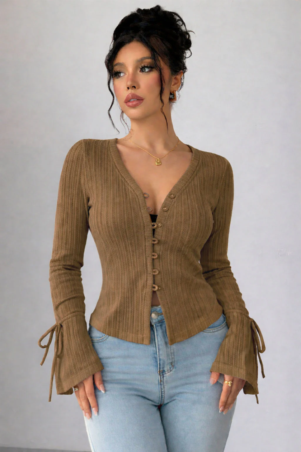 Charm Knit Cardigan Top - Image 4
