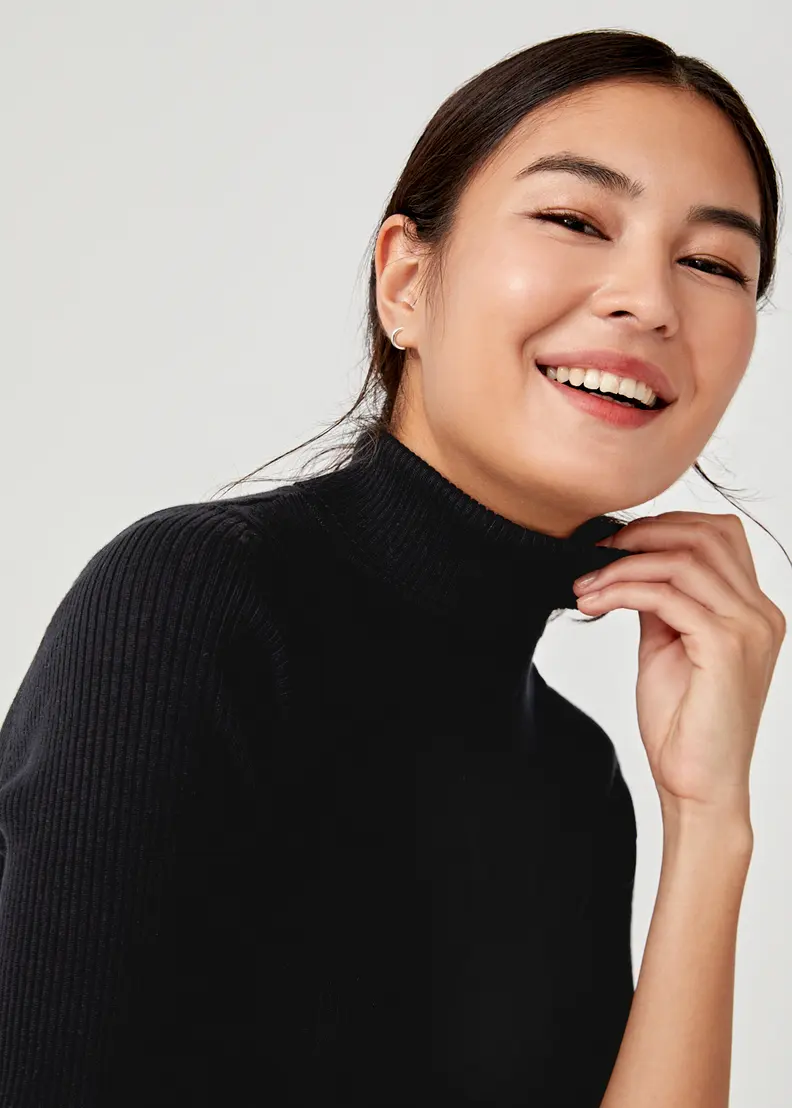 City Girl Mock Neck Half Sleeves Top - Image 3