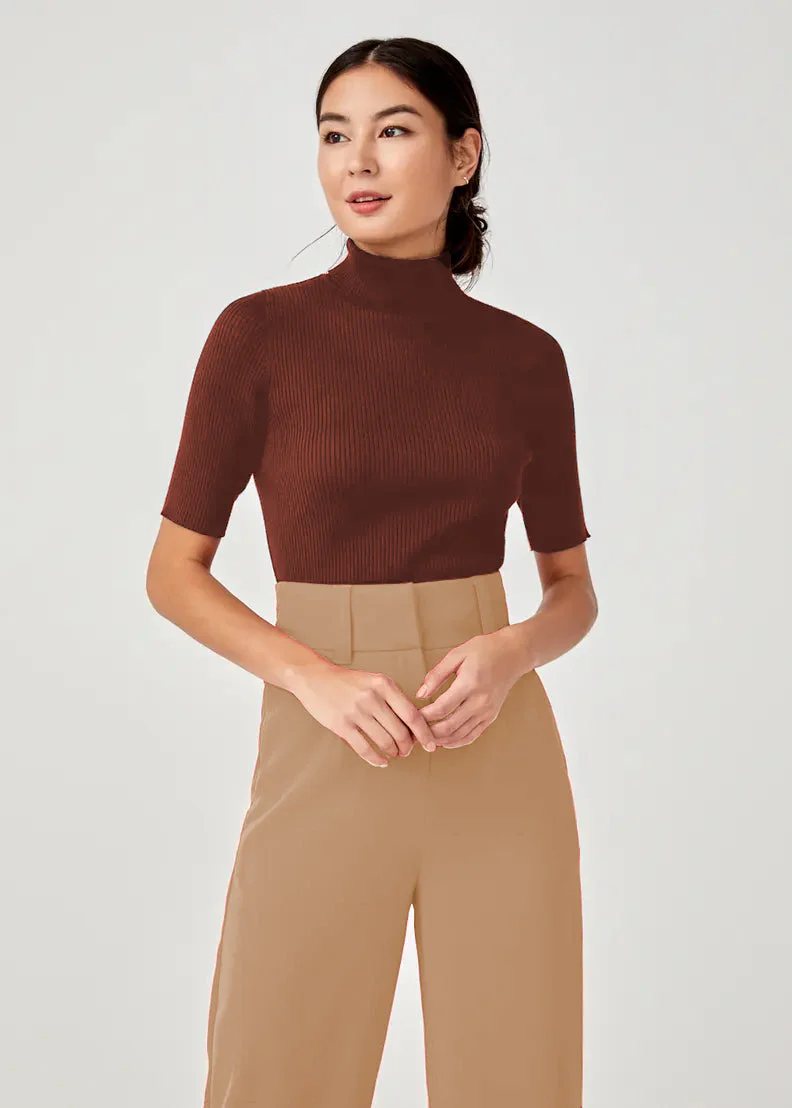 City Girl Mock Neck Half Sleeves Top - Image 5