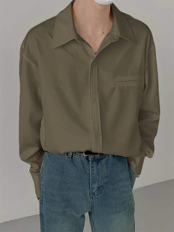 Classic full sleeved korean men shirt - Image 4