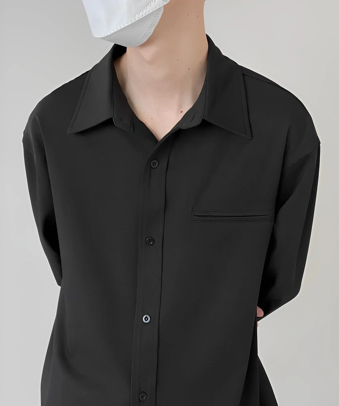 Classic full sleeved korean men shirt - Image 7