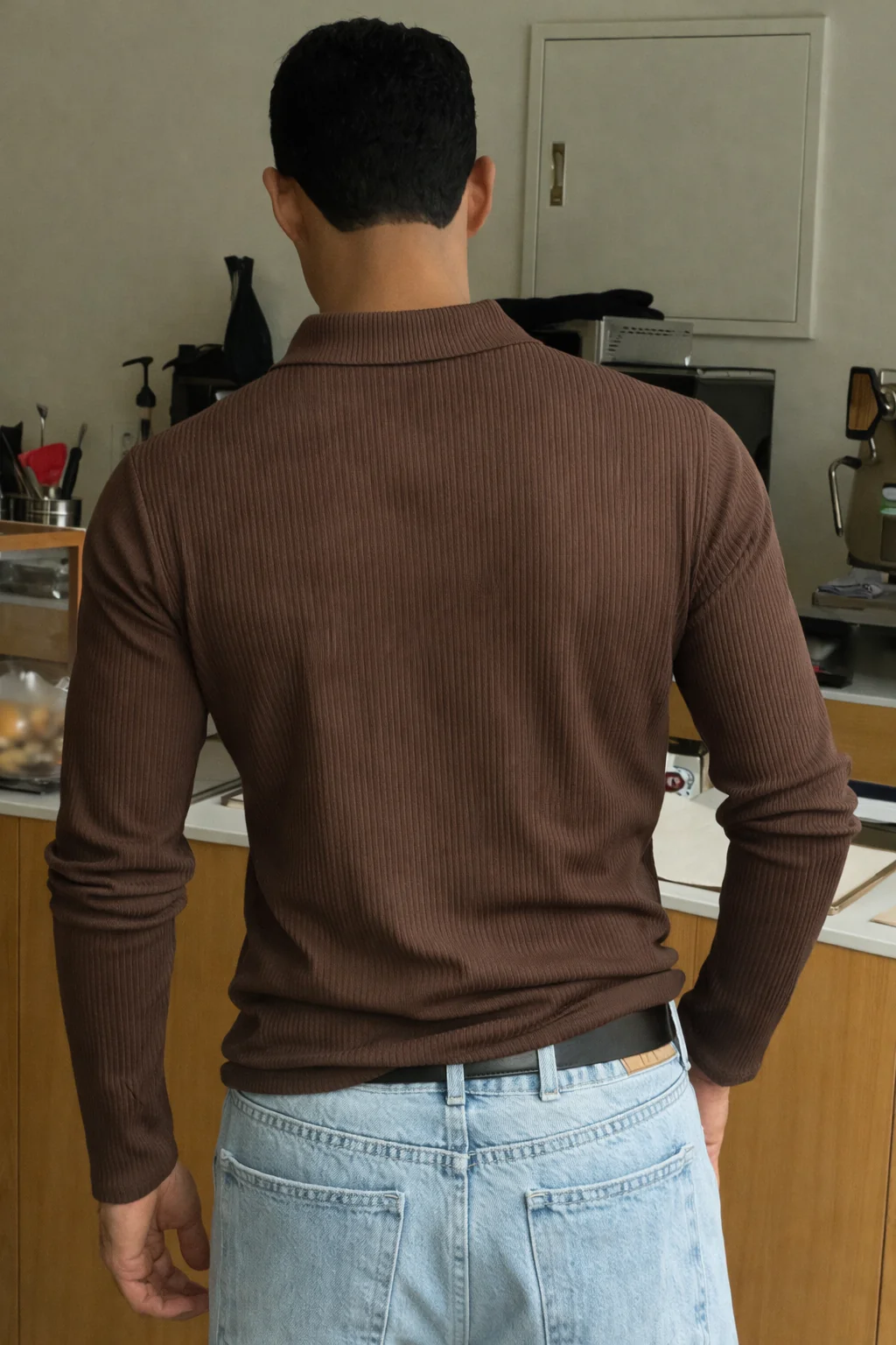 Classic Ribbed Full-Sleeve Polo - Image 12