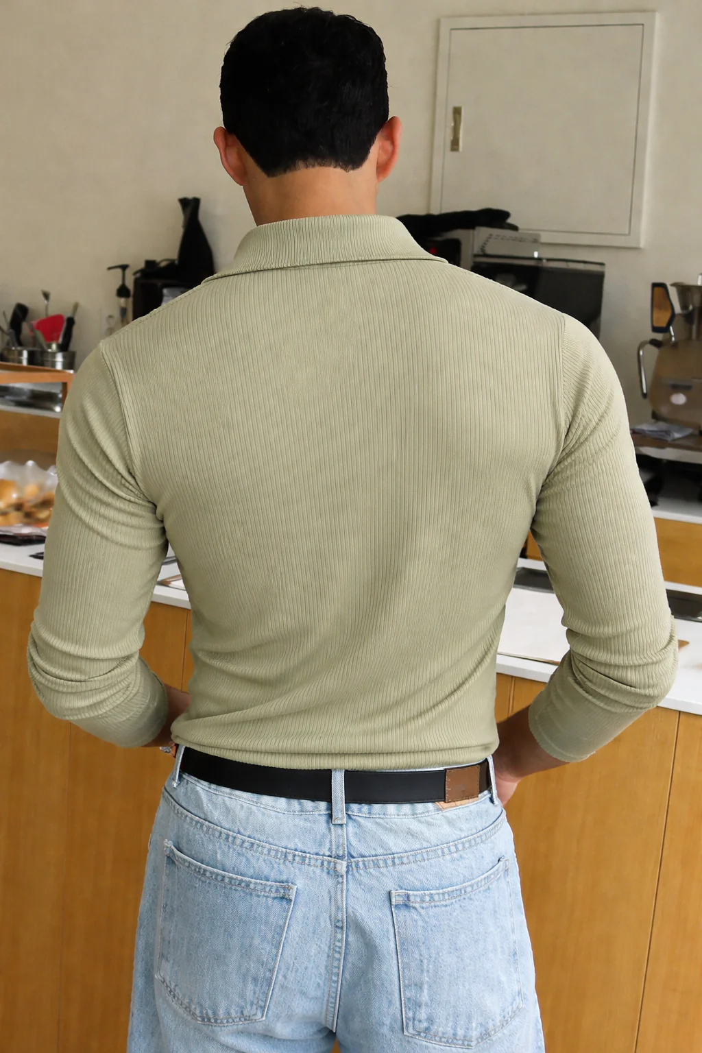 Classic Ribbed Full-Sleeve Polo - Image 15
