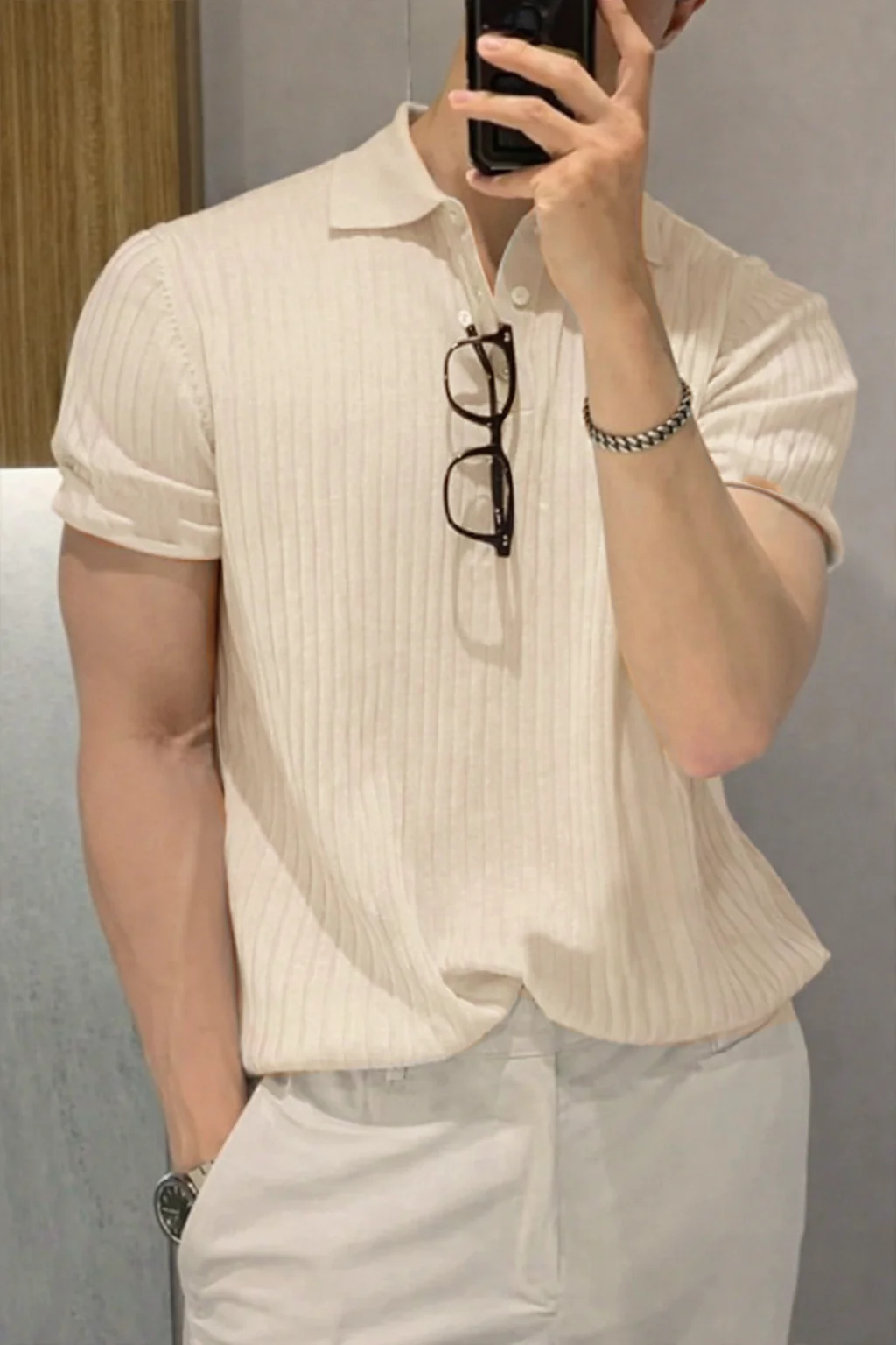 Classic Ribbed Short-Sleeve Polo - Image 6