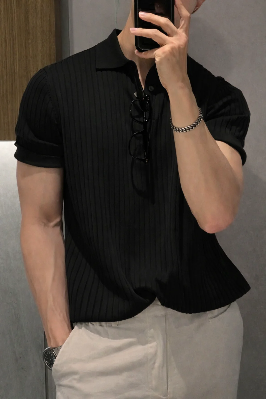 Classic Ribbed Short-Sleeve Polo - Image 9