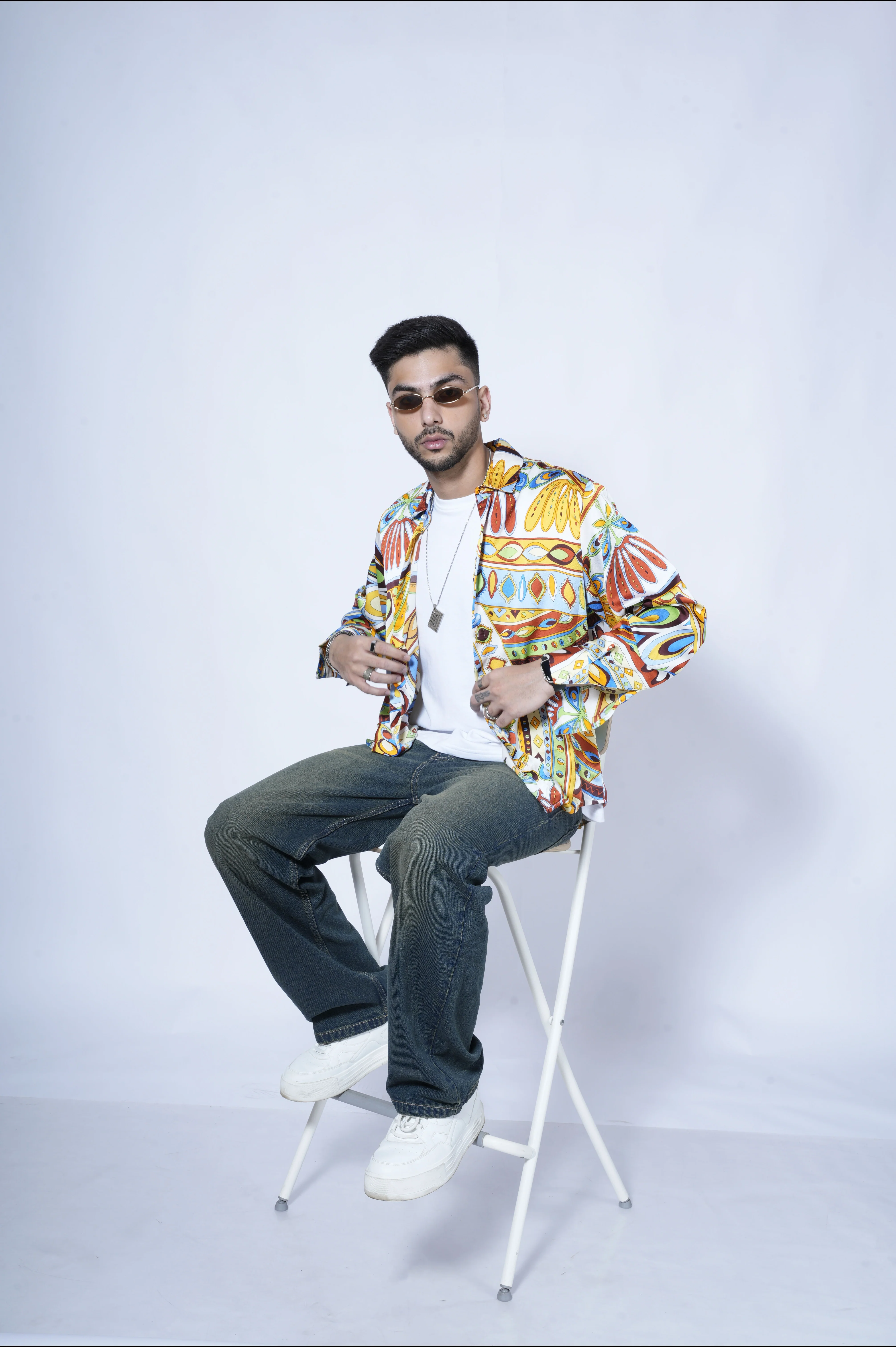 Colorful Tribal Fusion Print Full Sleeves Shirt - Image 5