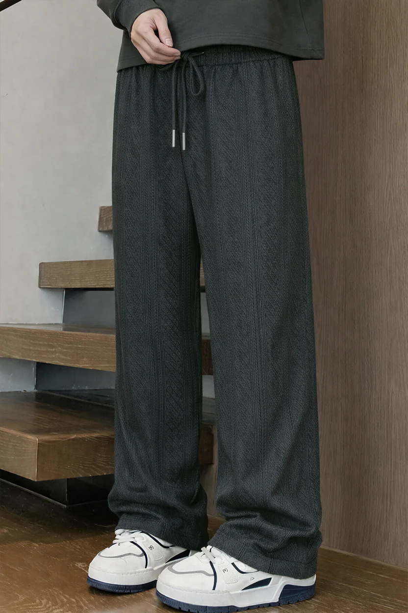 Contemporary Cable Knit Loose Joggers - Image 3