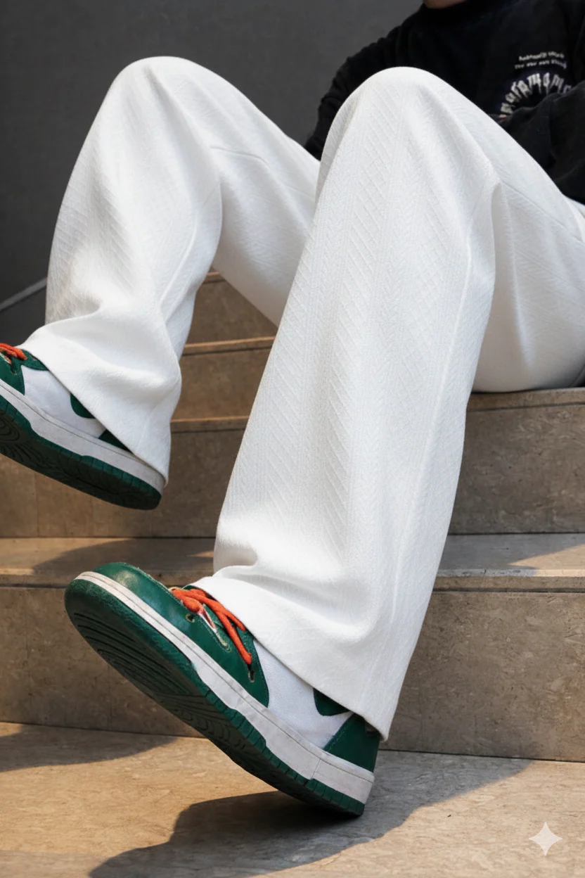 Contemporary Cable Knit Loose Joggers - Image 8