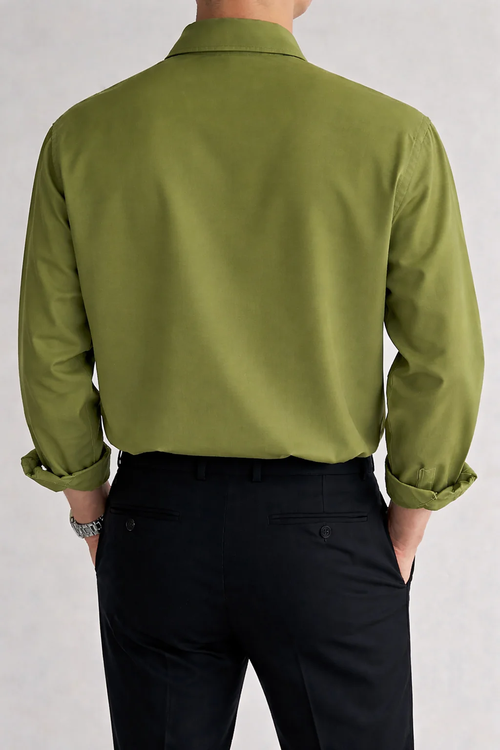 Daily Loose Solid Color Long Sleeved Shirt - Image 11