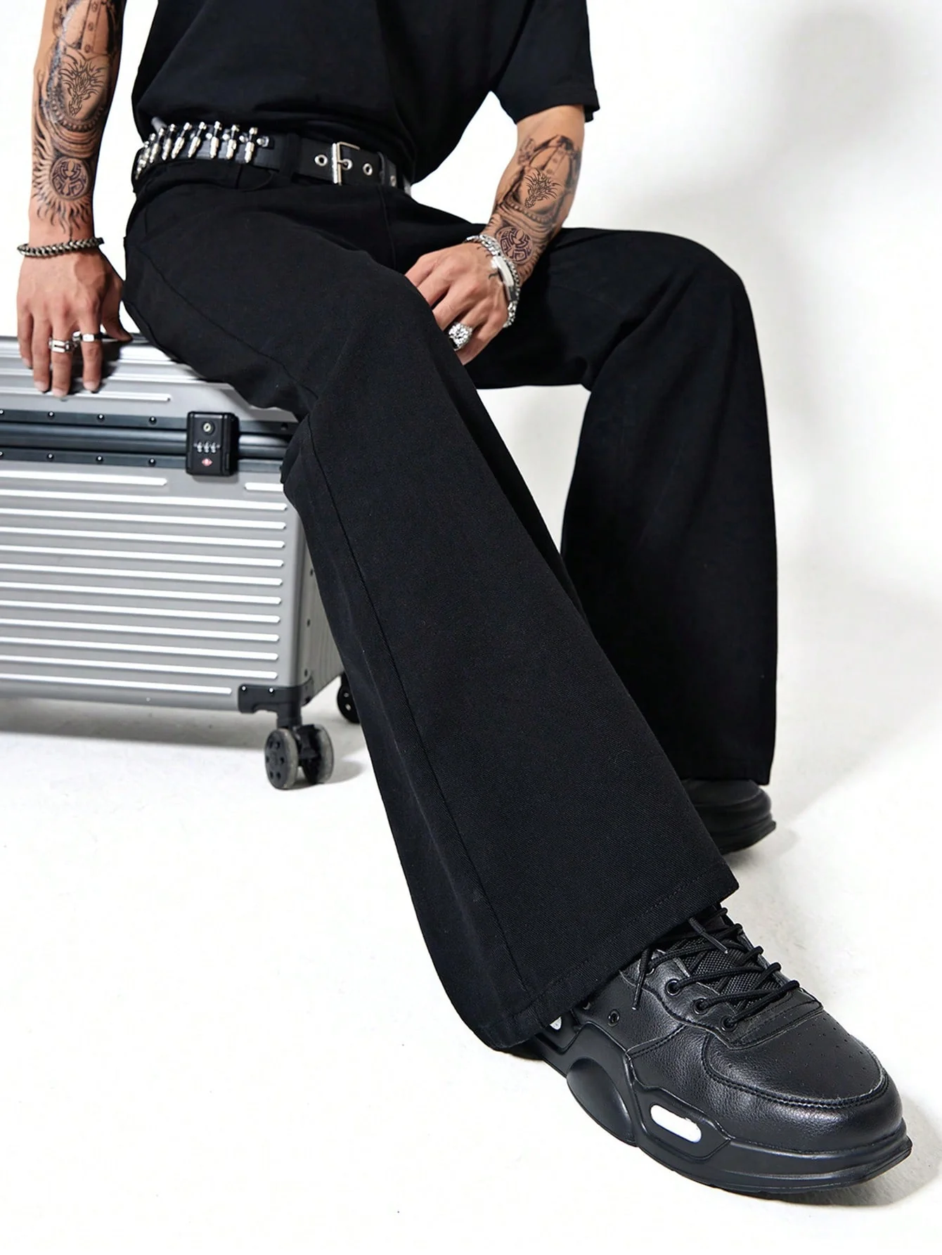 Dark Matter Black Bootcut Jeans - Image 3