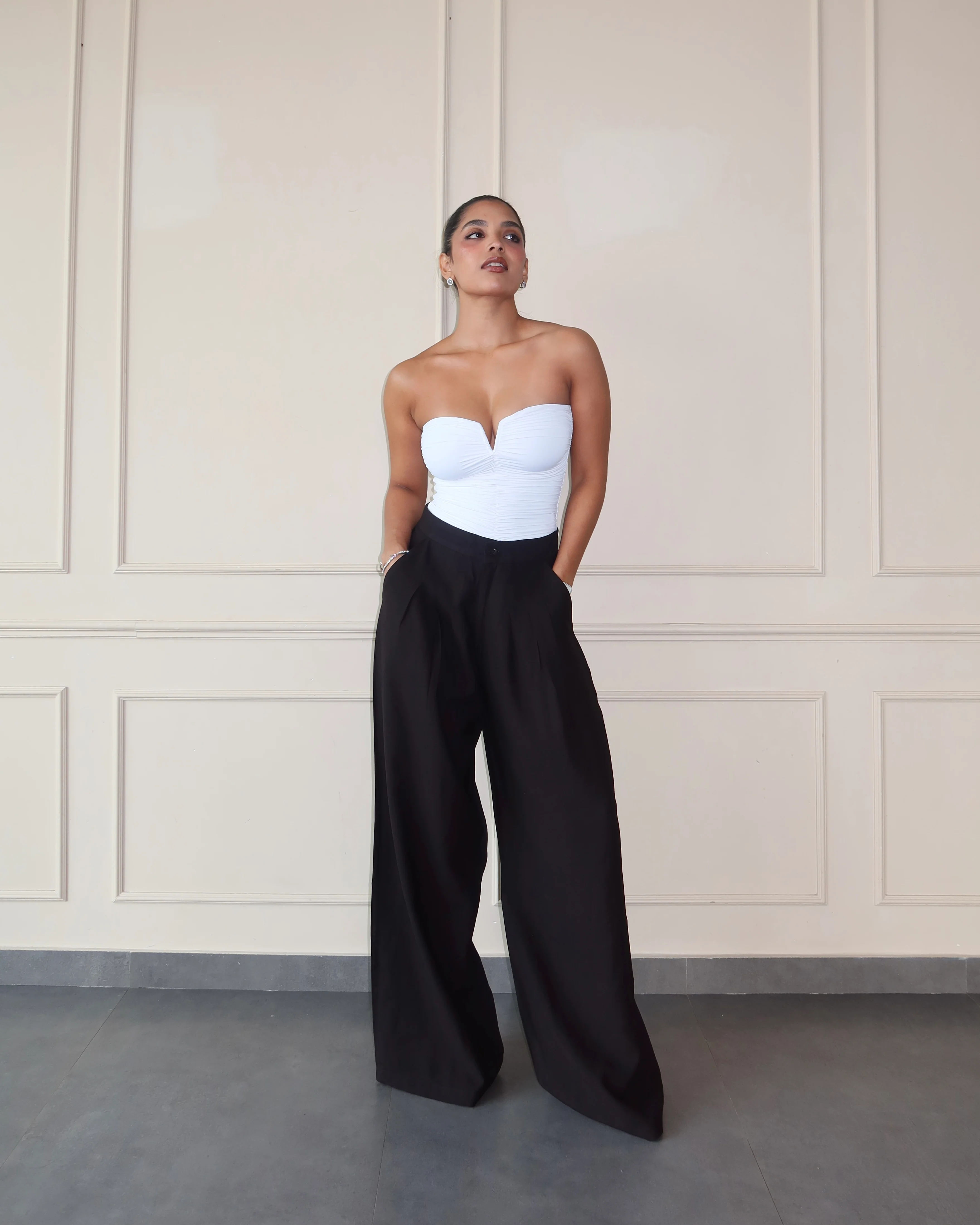 Defined Pleats Wide Leg Pants - Image 11