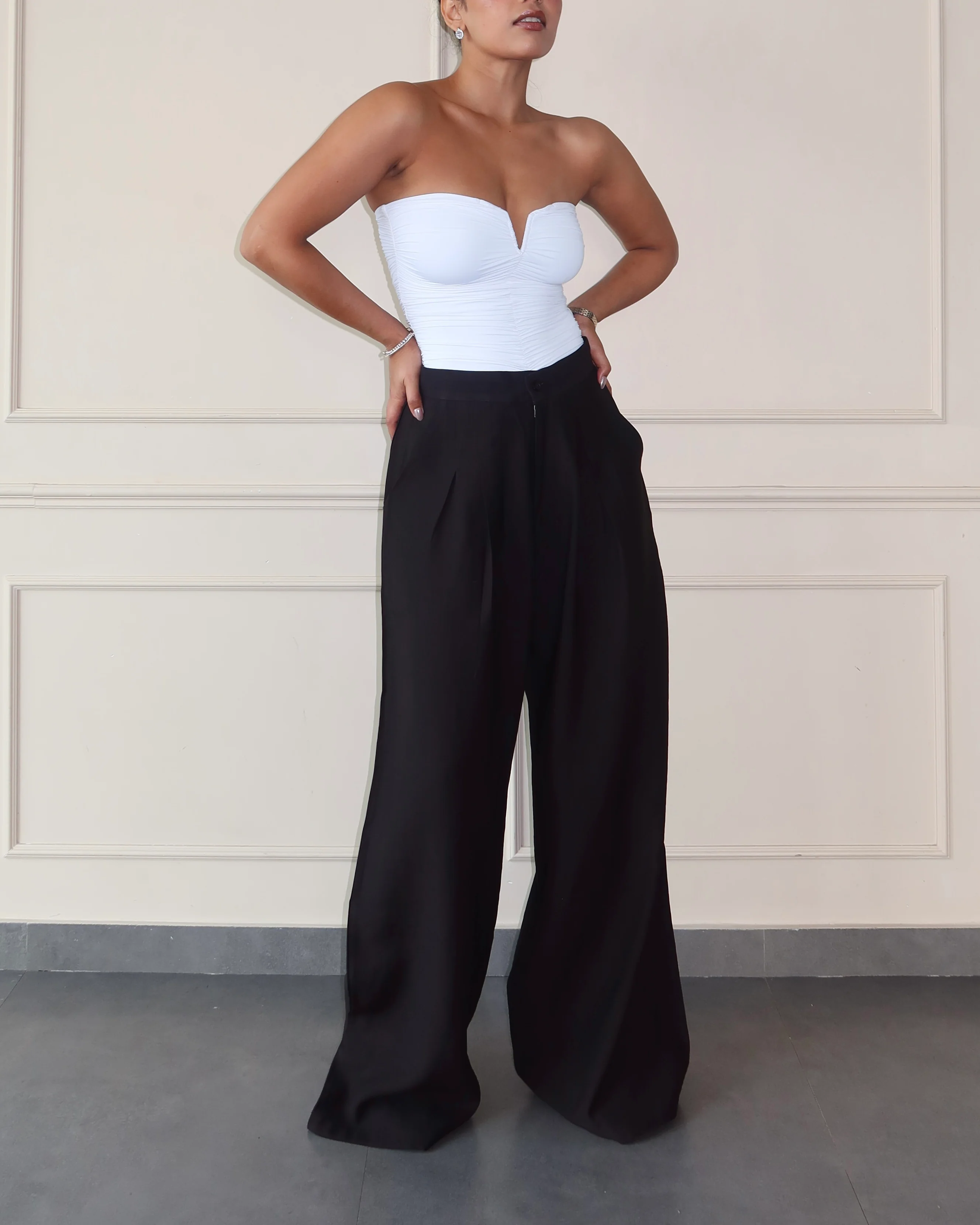 Defined Pleats Wide Leg Pants - Image 9
