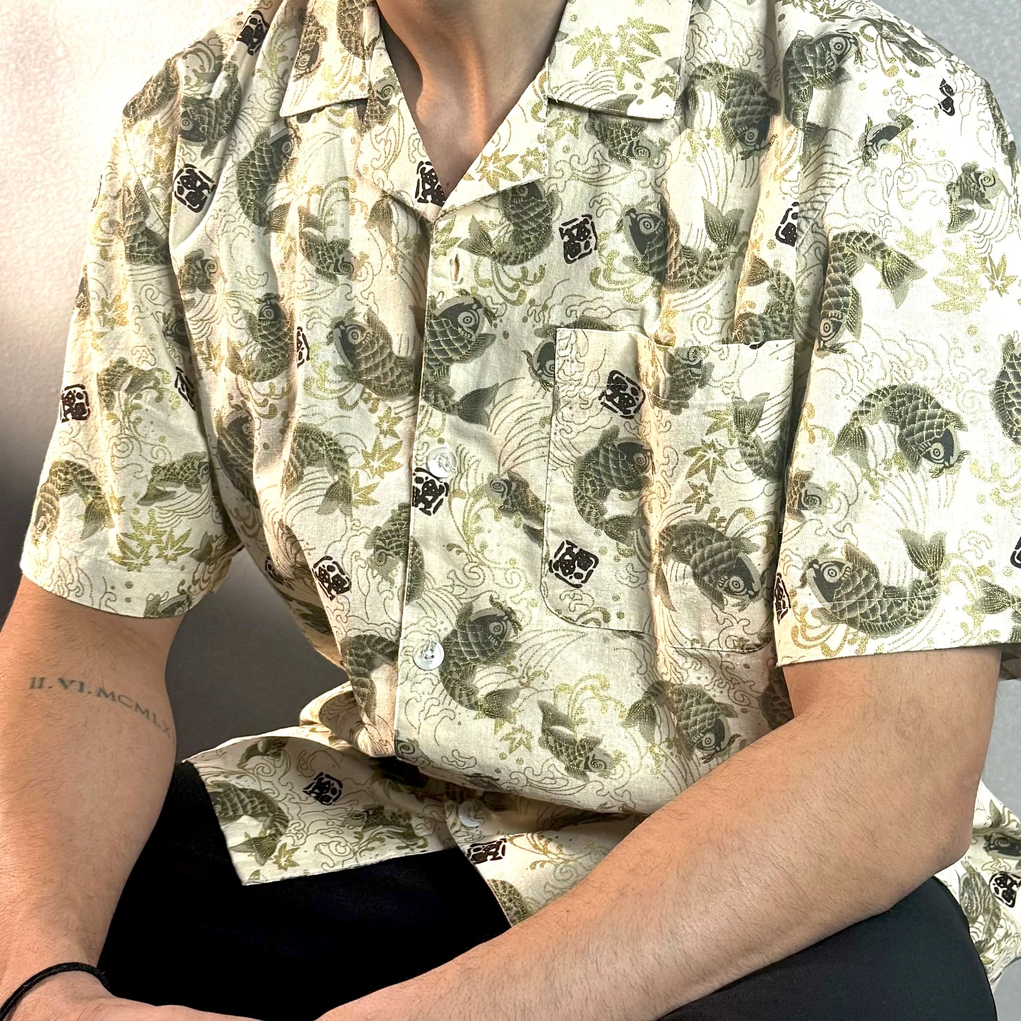 Dragon Gold Fish Structured Shirt - Image 3