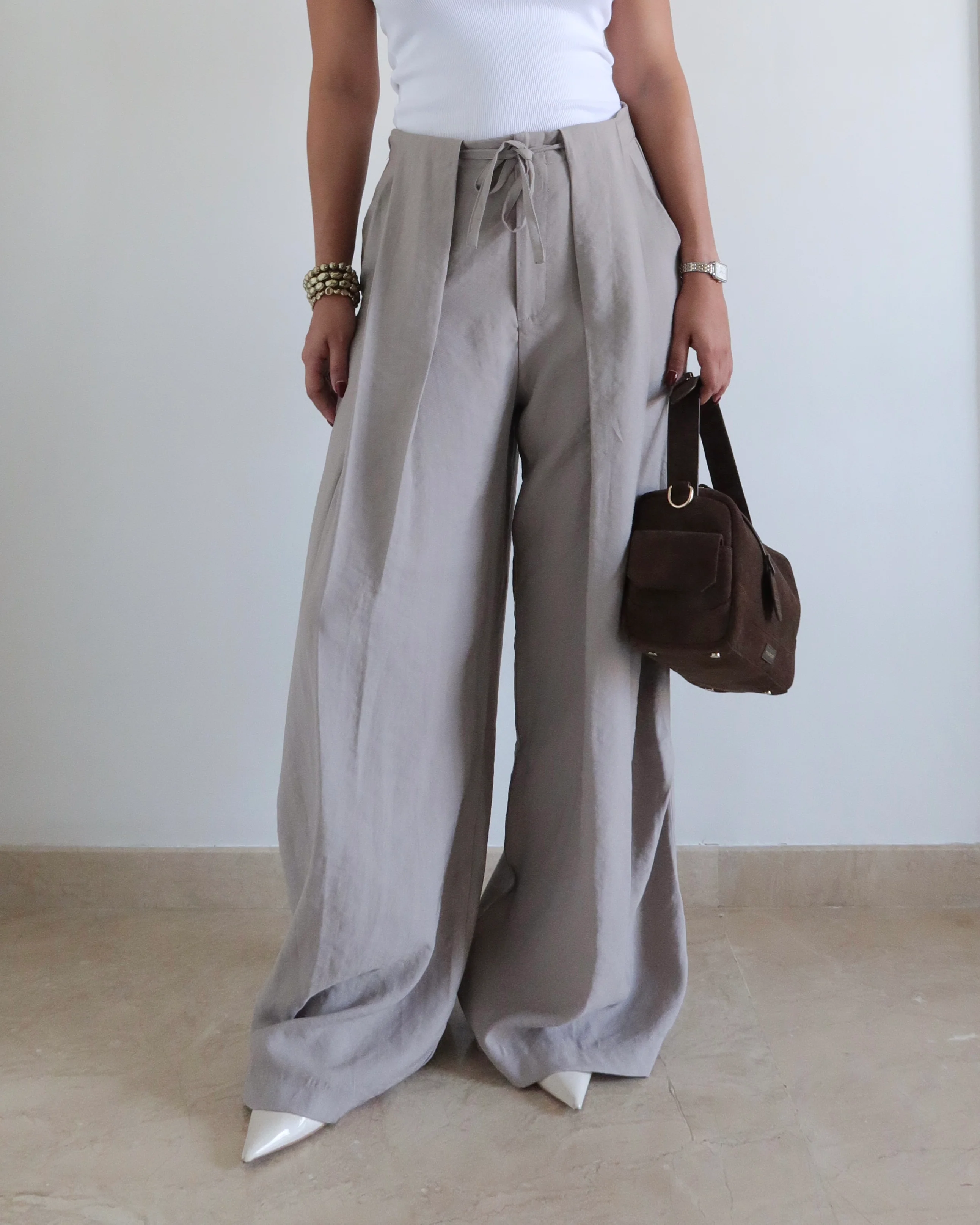 Draped Edit Wide Leg Pants - Image 6