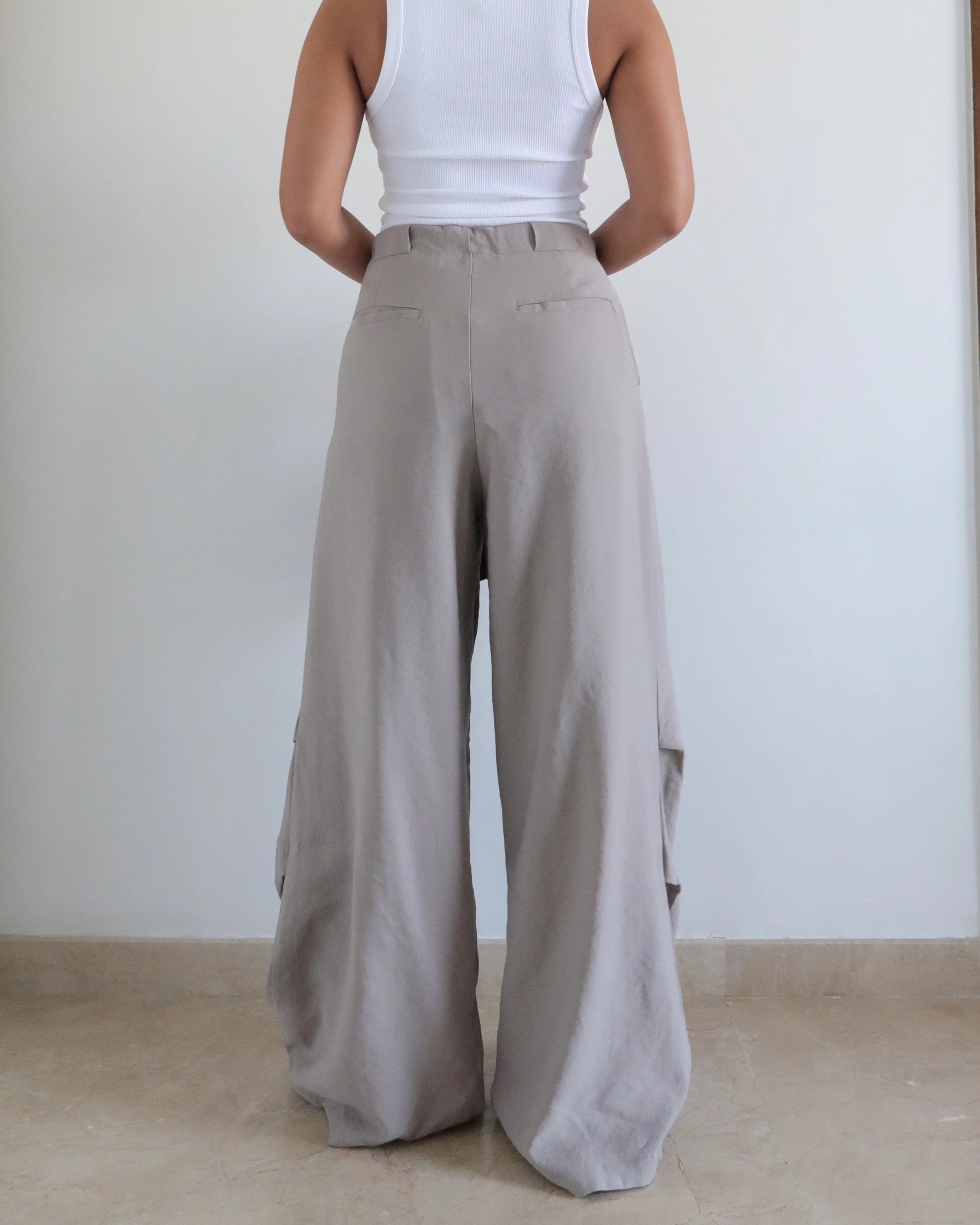 Draped Edit Wide Leg Pants - Image 8