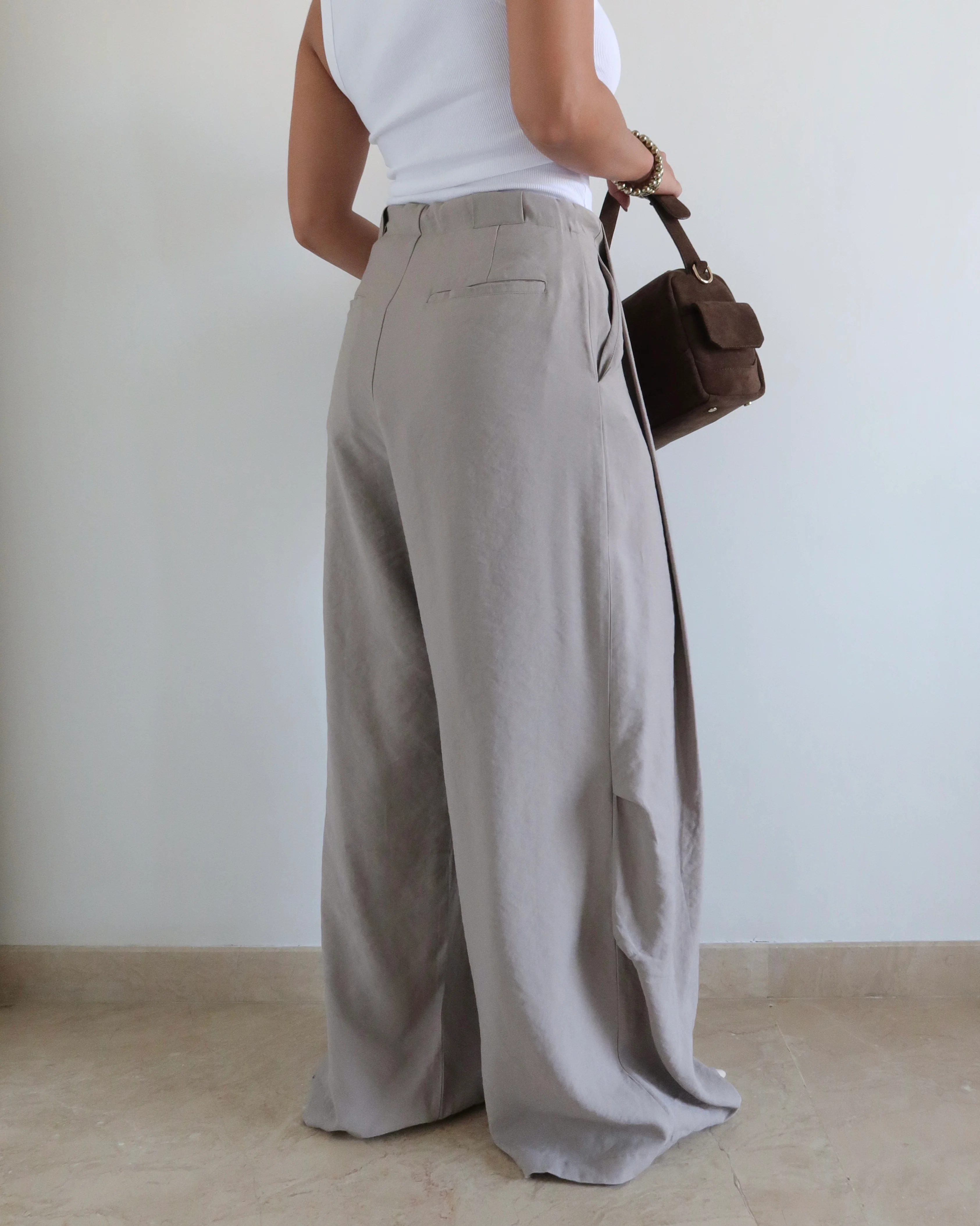 Draped Edit Wide Leg Pants - Image 9