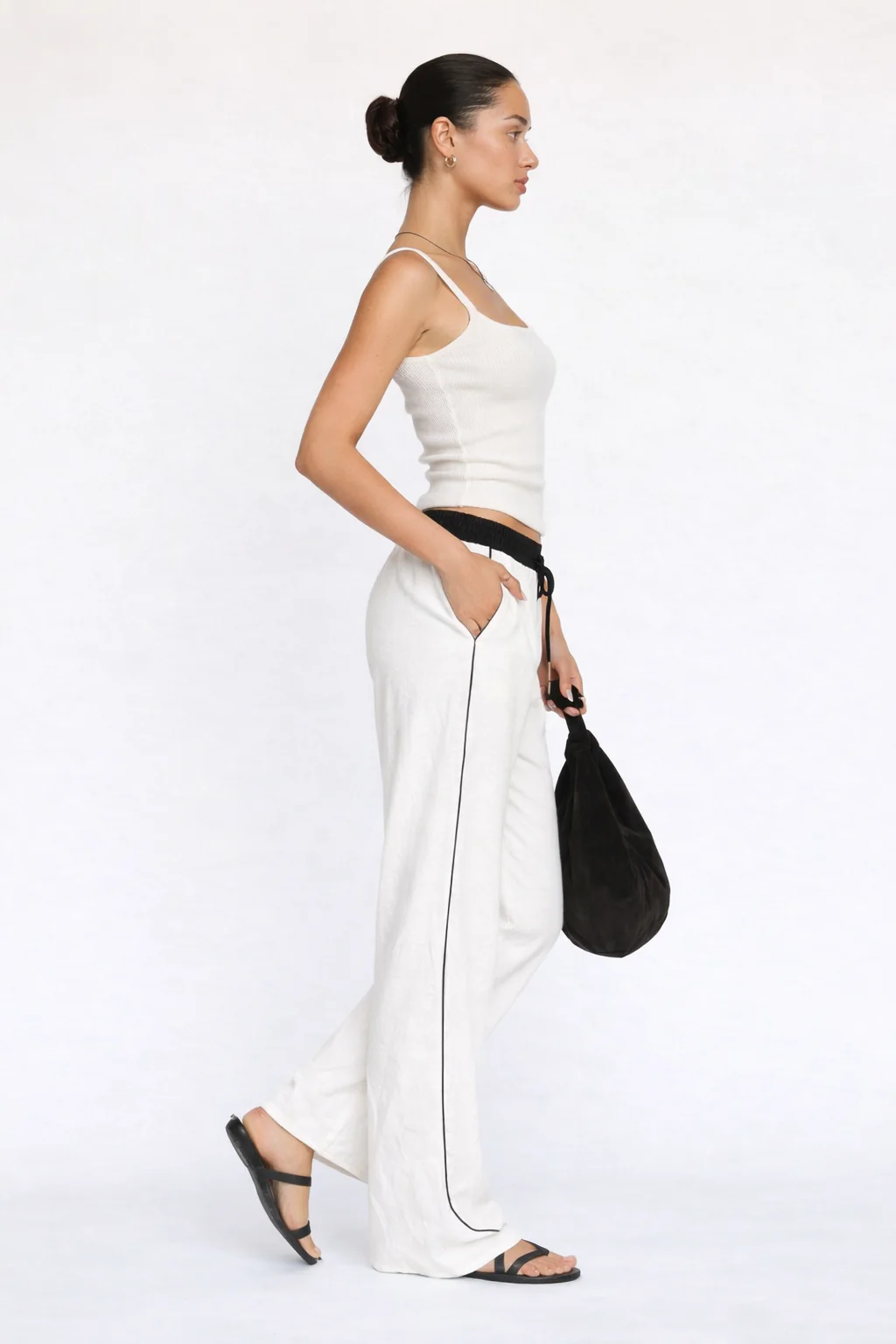 Drawstring Wide Leg Pants - Image 7