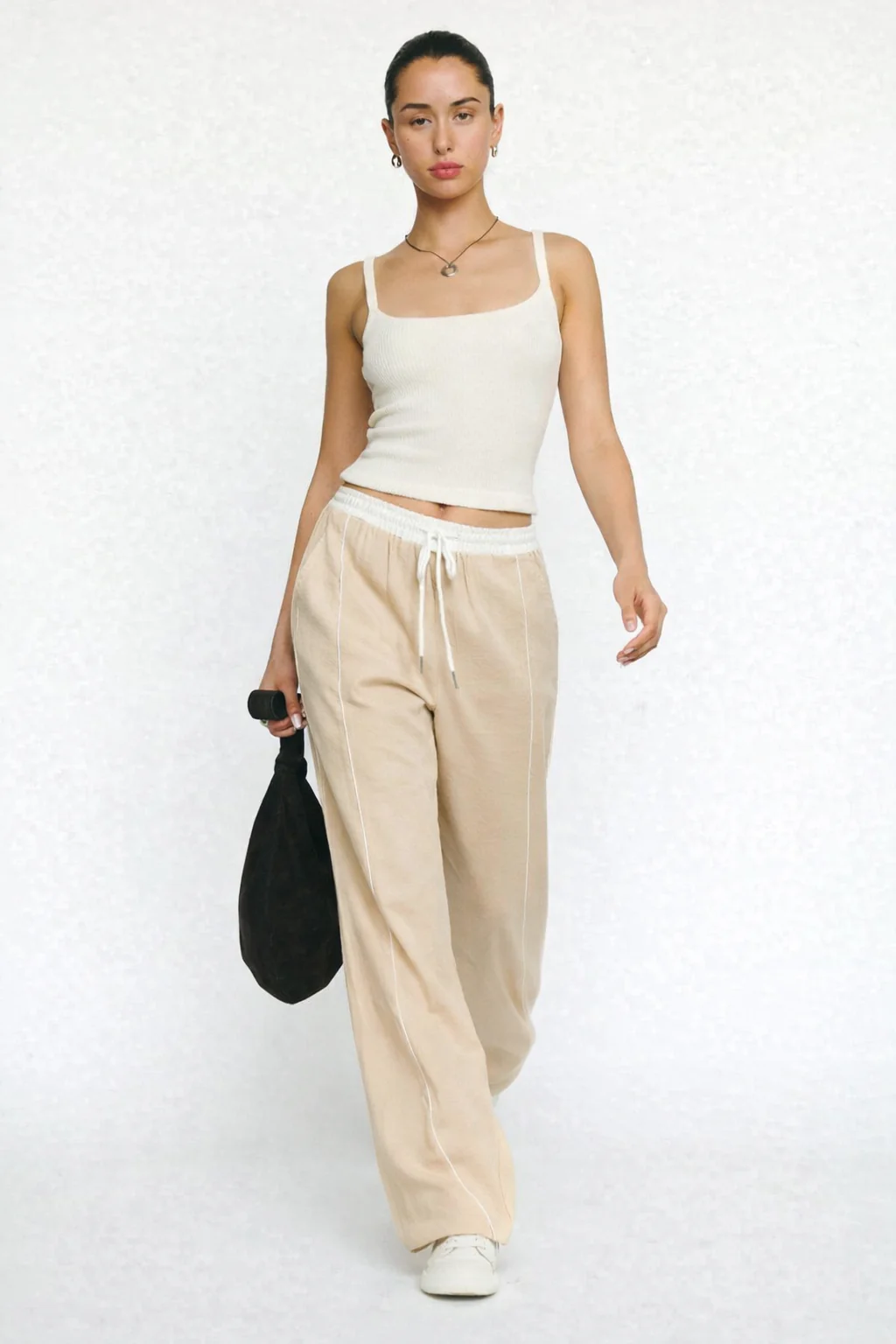 Drawstring Wide Leg Pants - Image 9