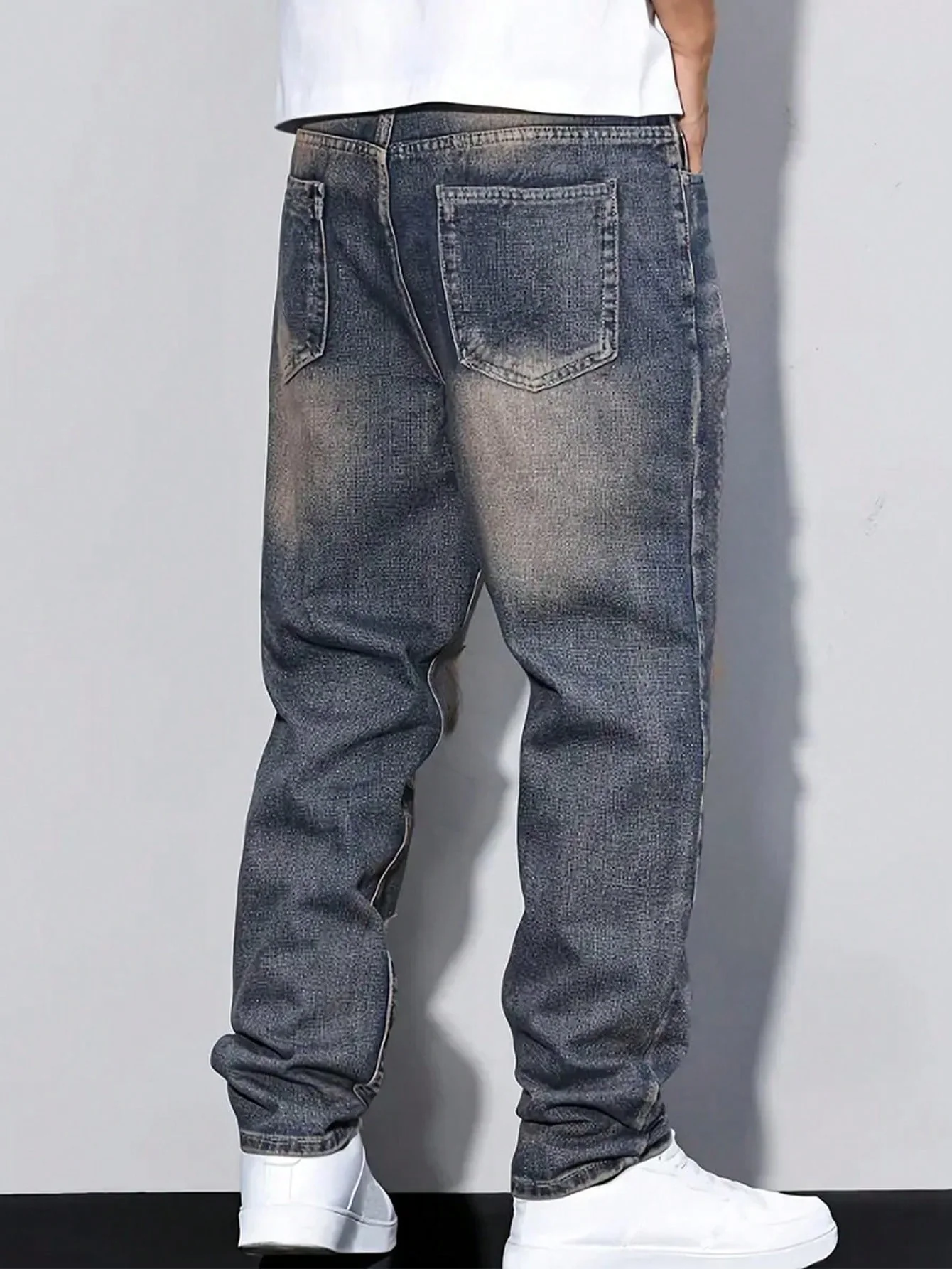 Earth Fade Blue Wash Straight Fit Jeans - Image 3