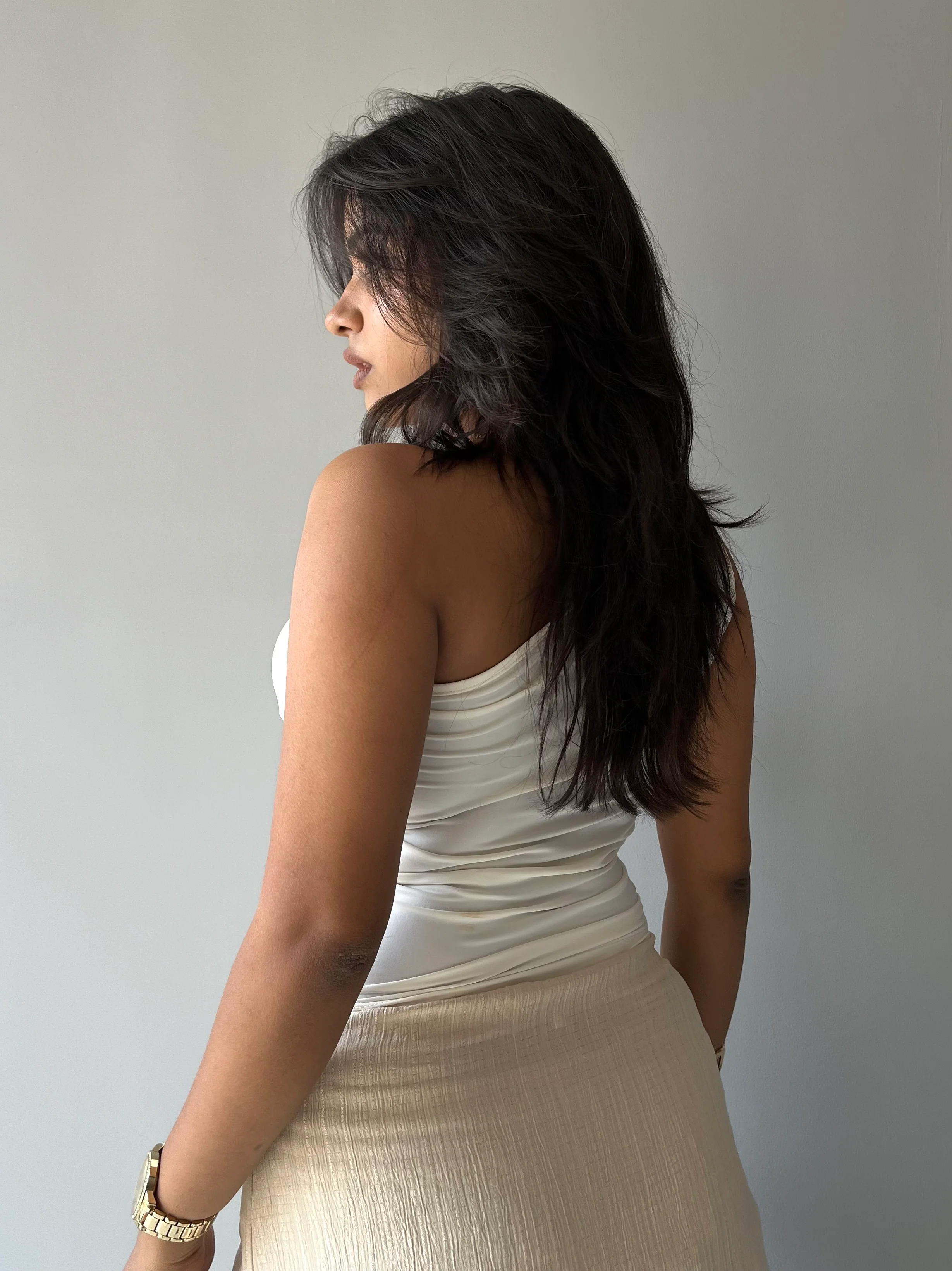 Effortless Flow One Shoulder Ruched Top - Image 11