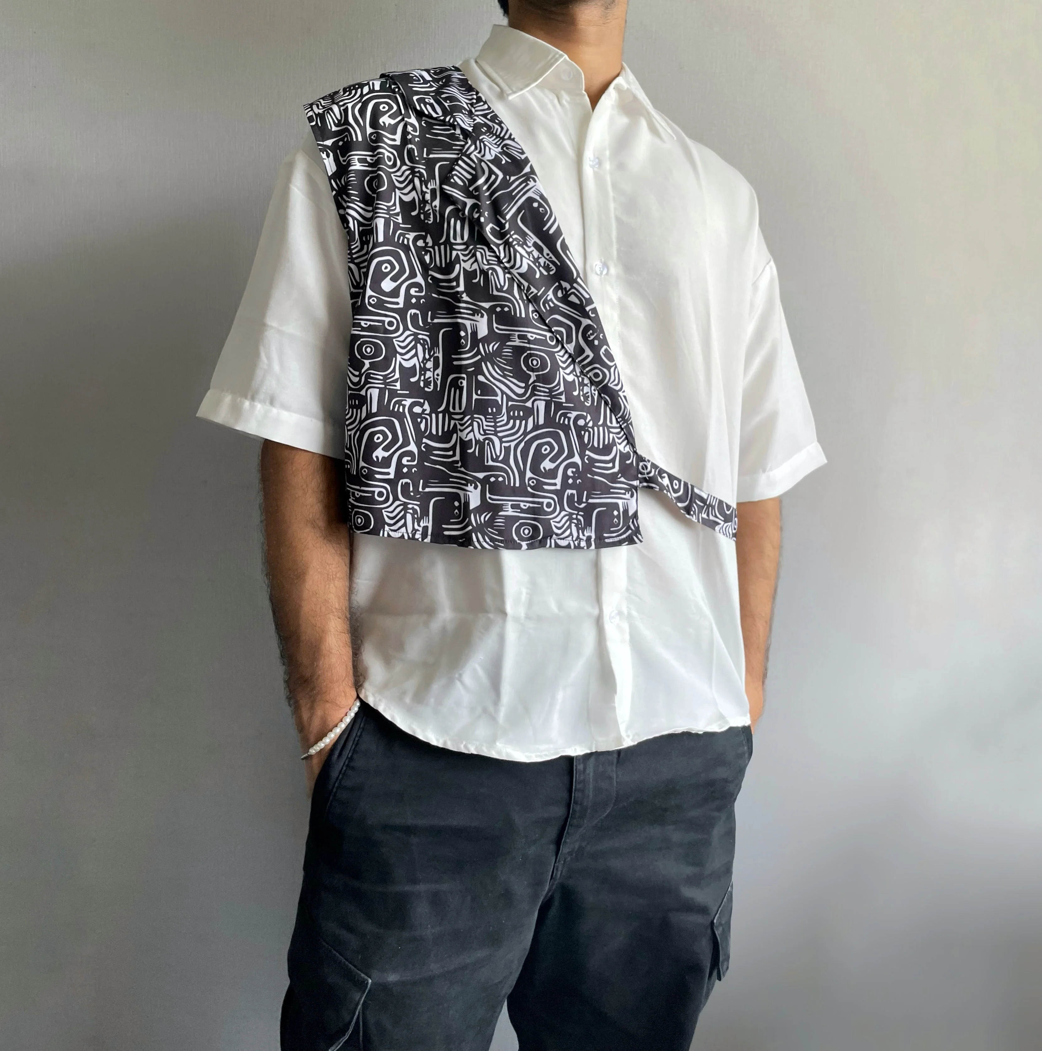 Fancy Over Wrap Layer Korean Shirt - Image 4