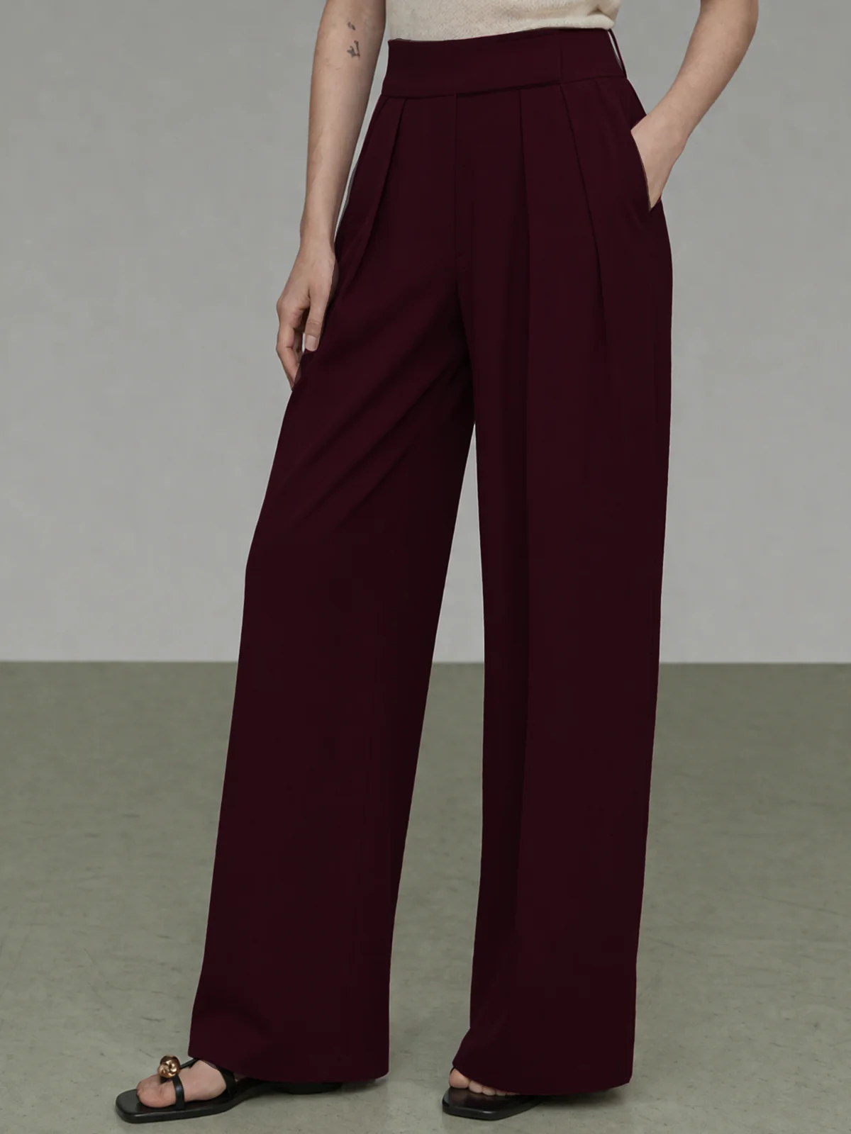 Fine Pleat Tailored Trousers - Image 6