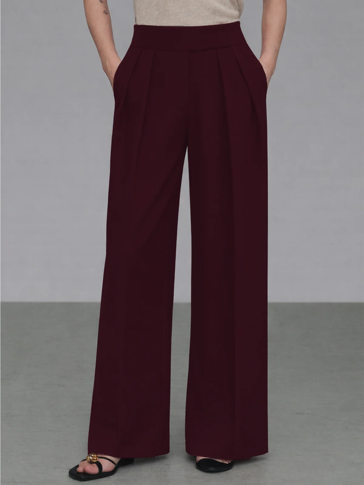 Fine Pleat Tailored Trousers - Image 9