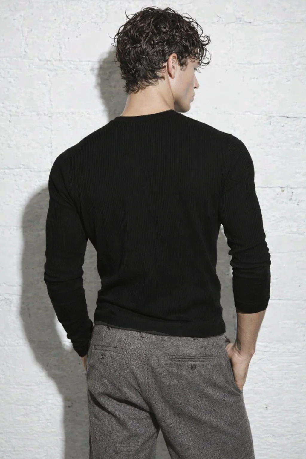 Fine Rib Henley Full Sleeve Tee - Image 12