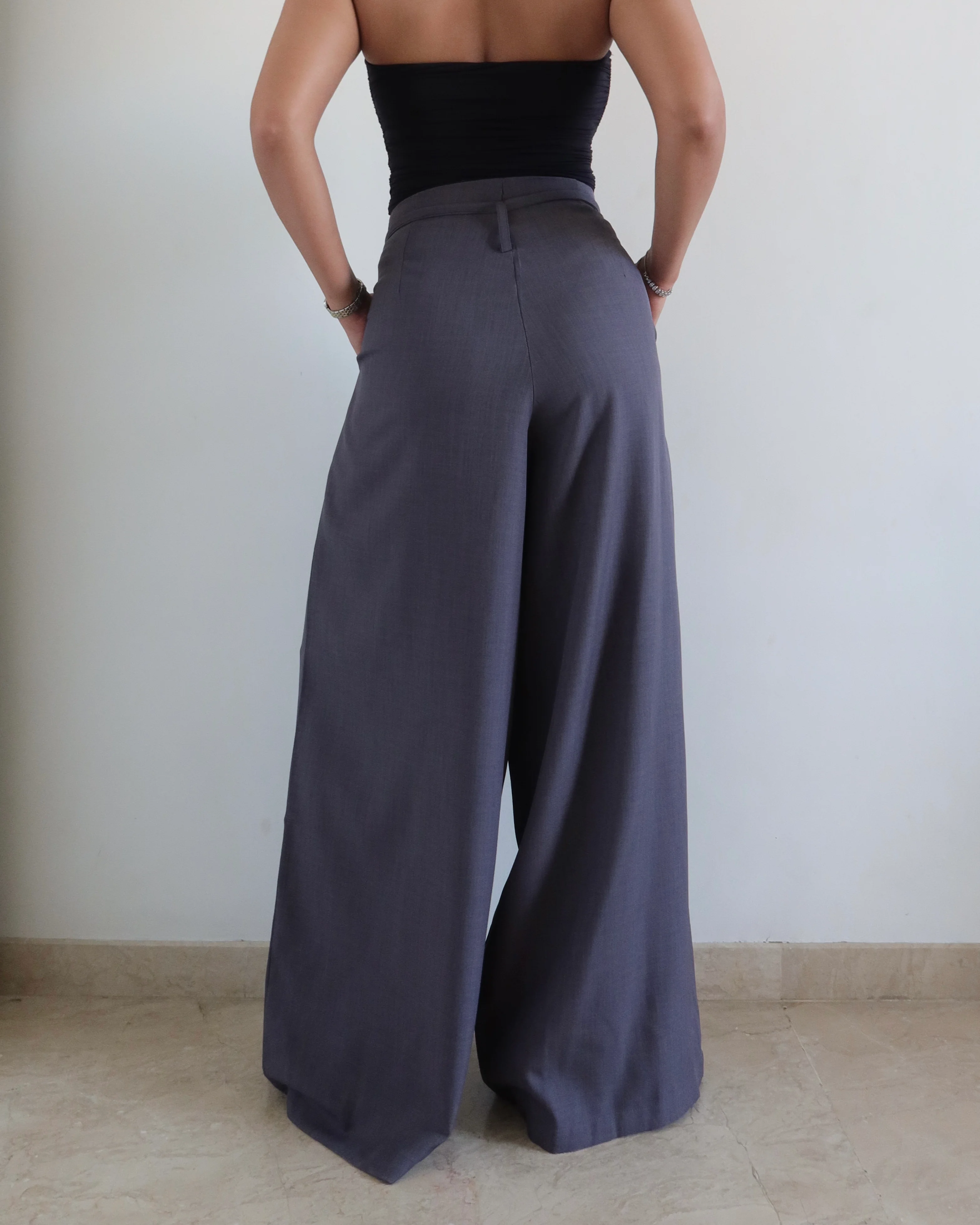 French Flow Pleated Wide Leg Pants - Image 7