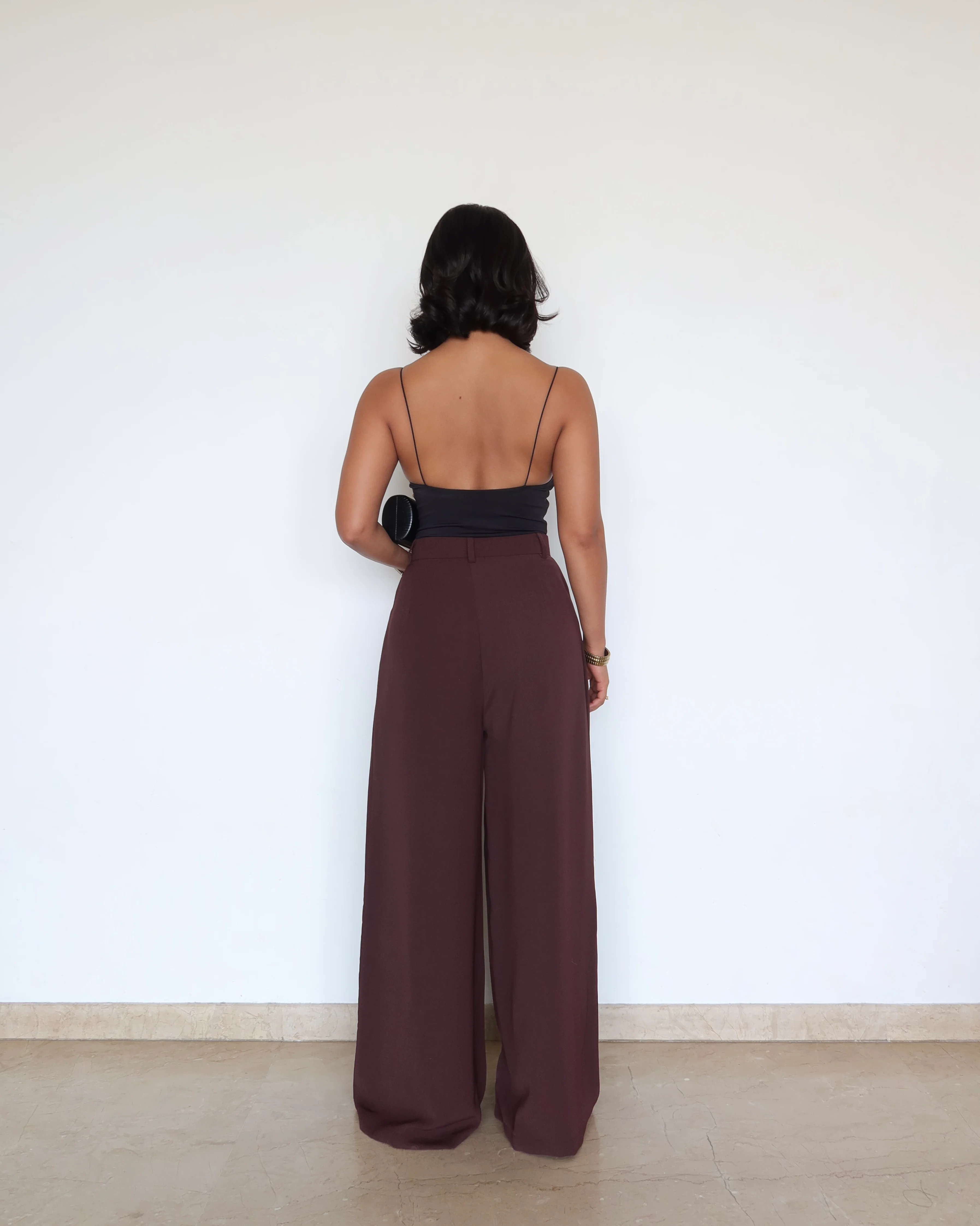 Front Pleat Formation Wide Pants - Image 11