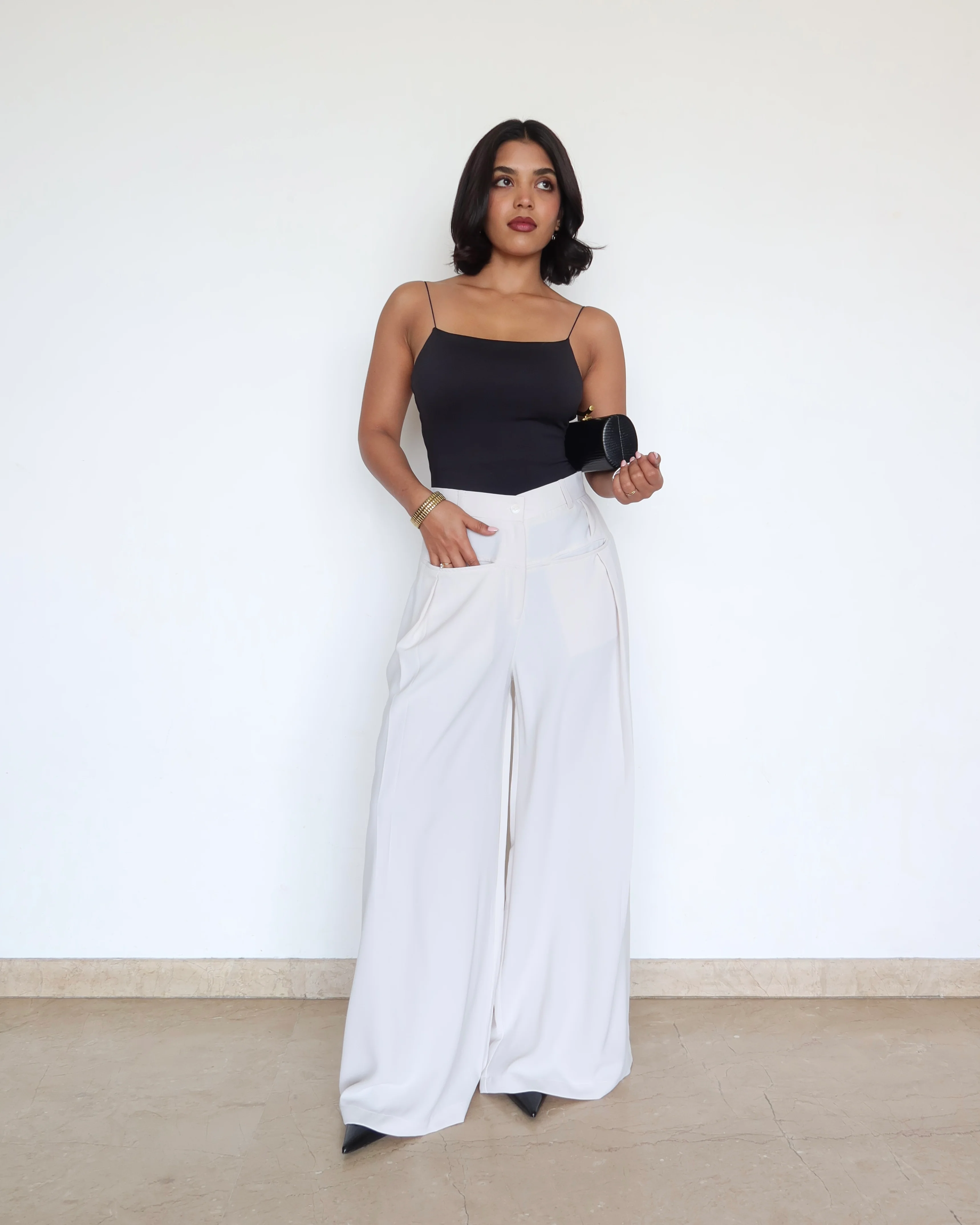 Front Pleat Formation Wide Pants - Image 14