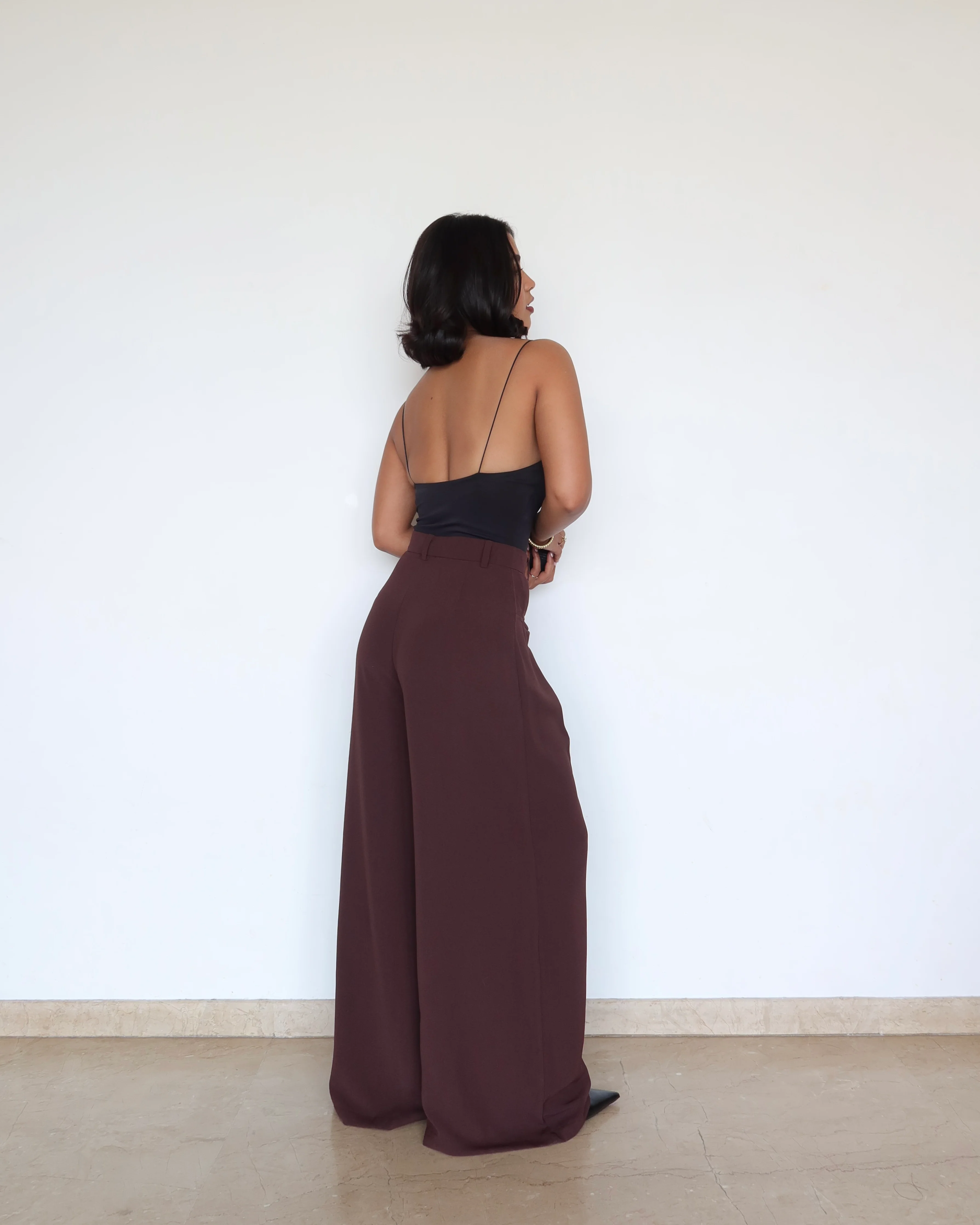 Front Pleat Formation Wide Pants - Image 8