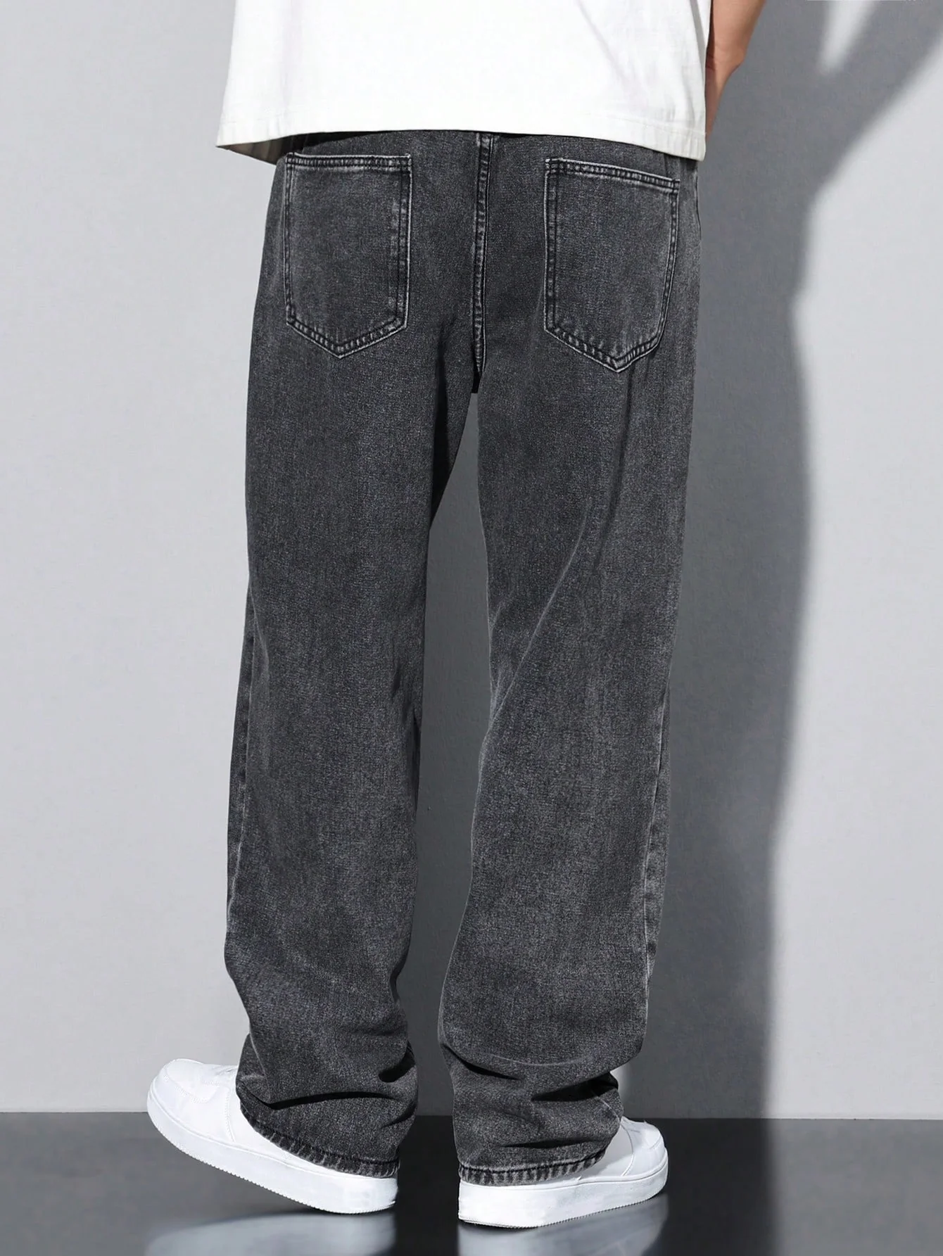 Grey Spectrum Loose Straight Fit Jeans - Image 5