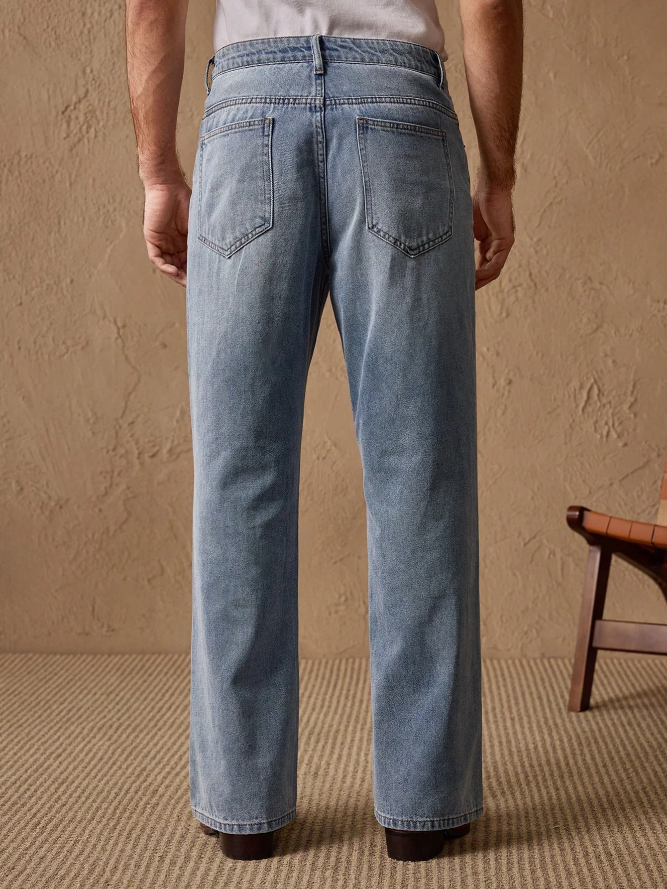Grounded Blue Light Wash Bootcut Jeans - Image 5
